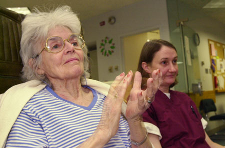 Rita Juul Steinle with Eileen