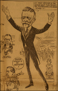 Newspaper cartoon of