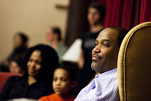 Relaxed and enjoying