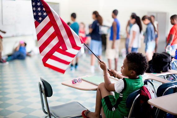 Yorklin Tejeda, 9, immigrated from the Dominican Republic. This is his second year in the BRYE program.
