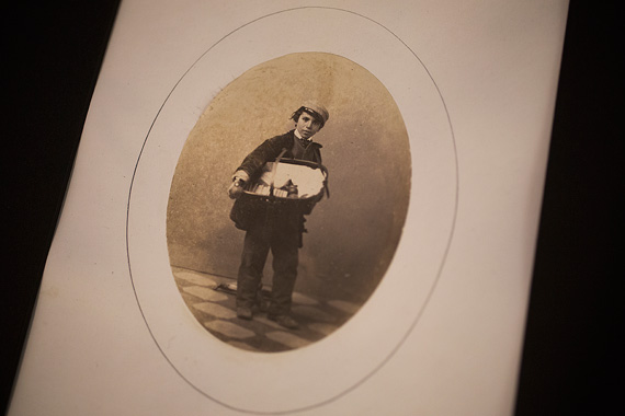 A photograph by George Kendall Warren of a "Candy Boy."