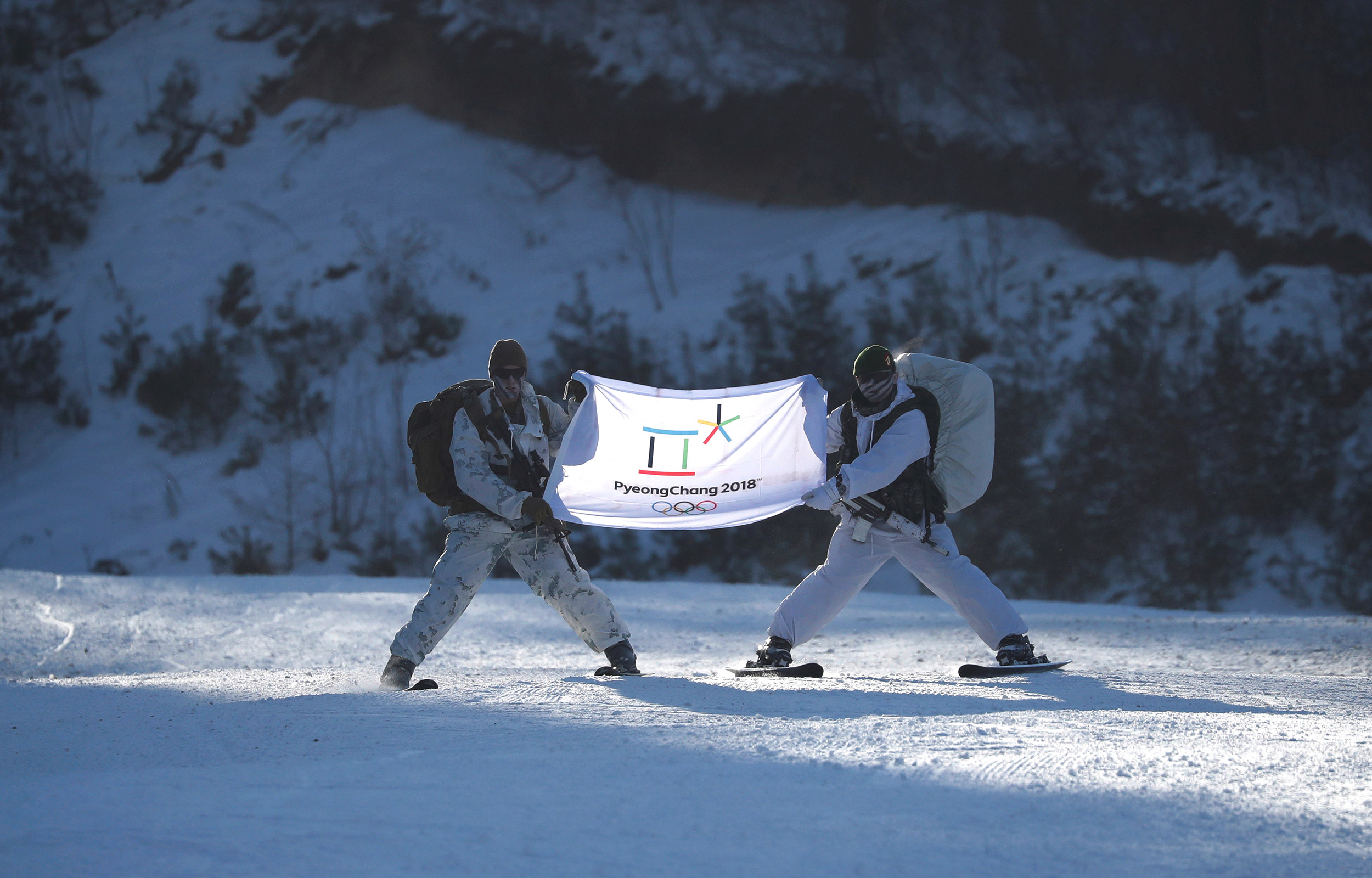 Olympic banner South Korea