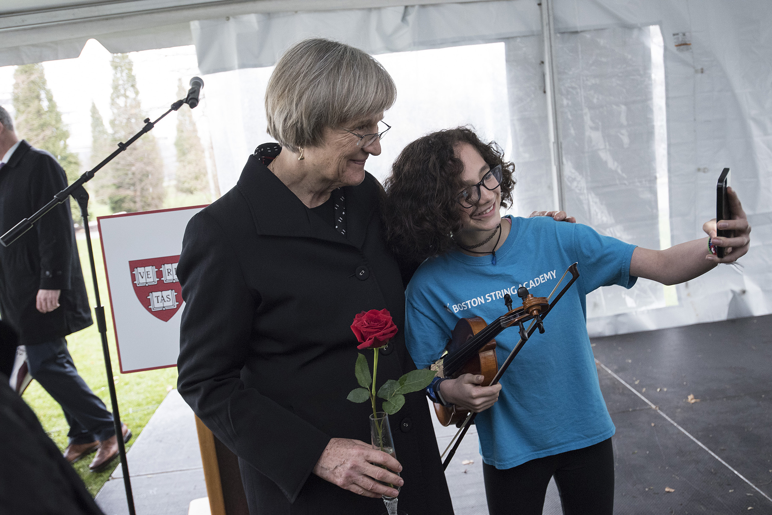 Ana Isabel Cardona and Drew Faust