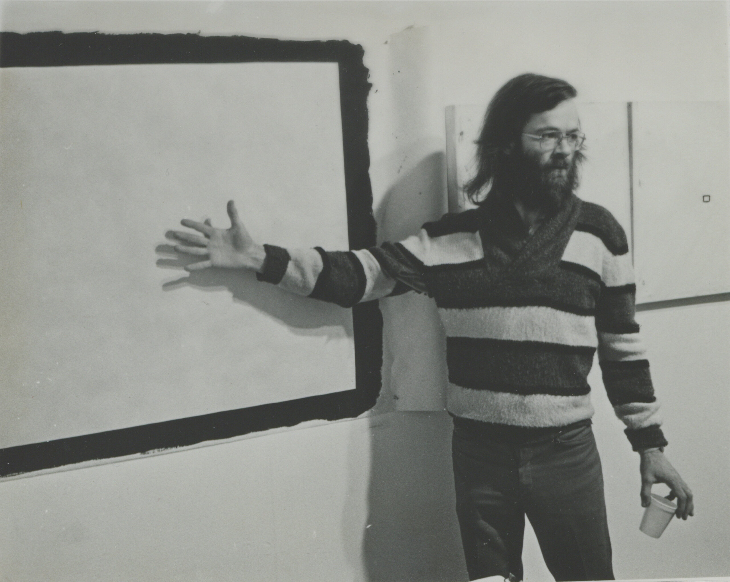 Tony Conrad with "Yellow Movie."