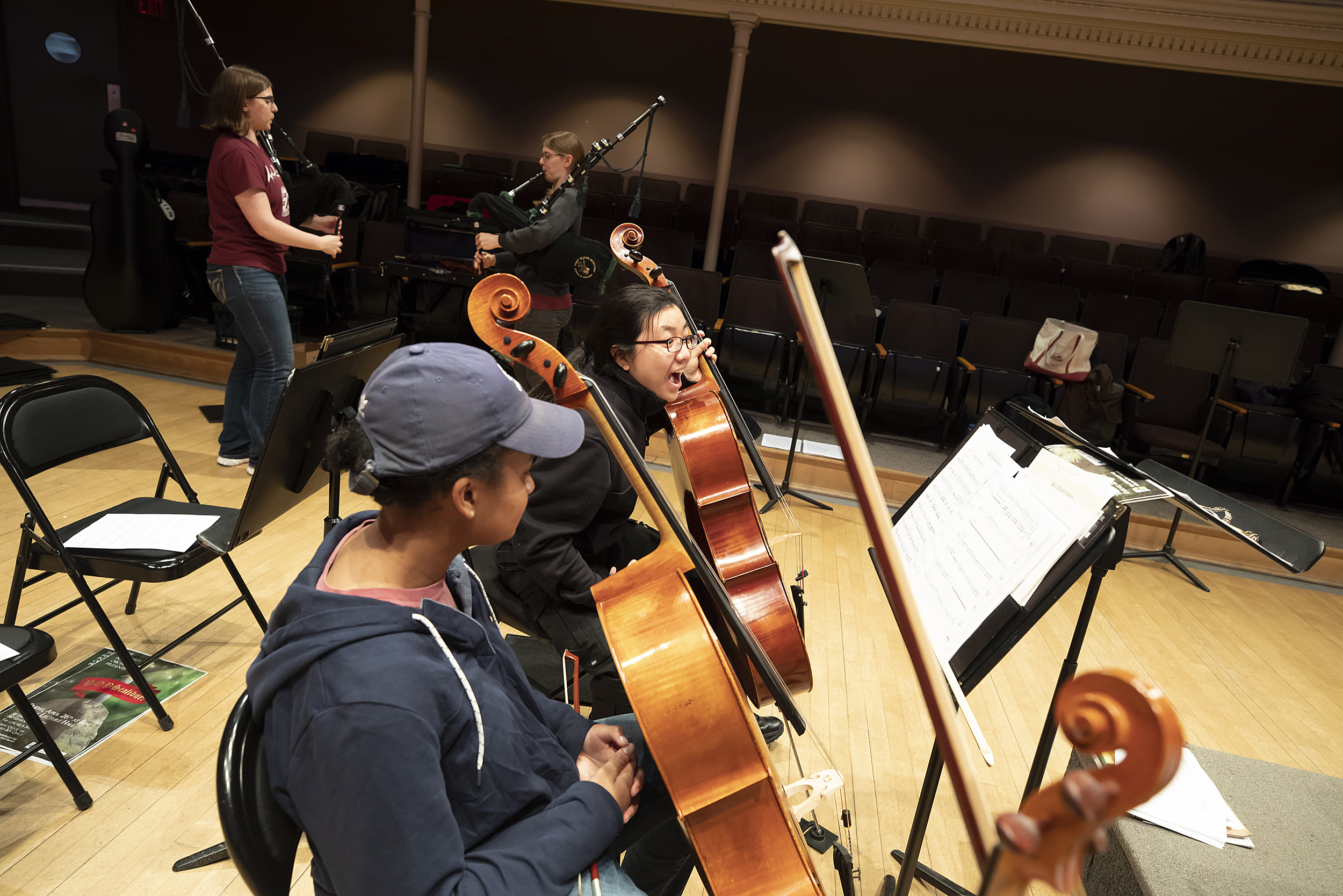 Harvard Pops Orchestra rehearses