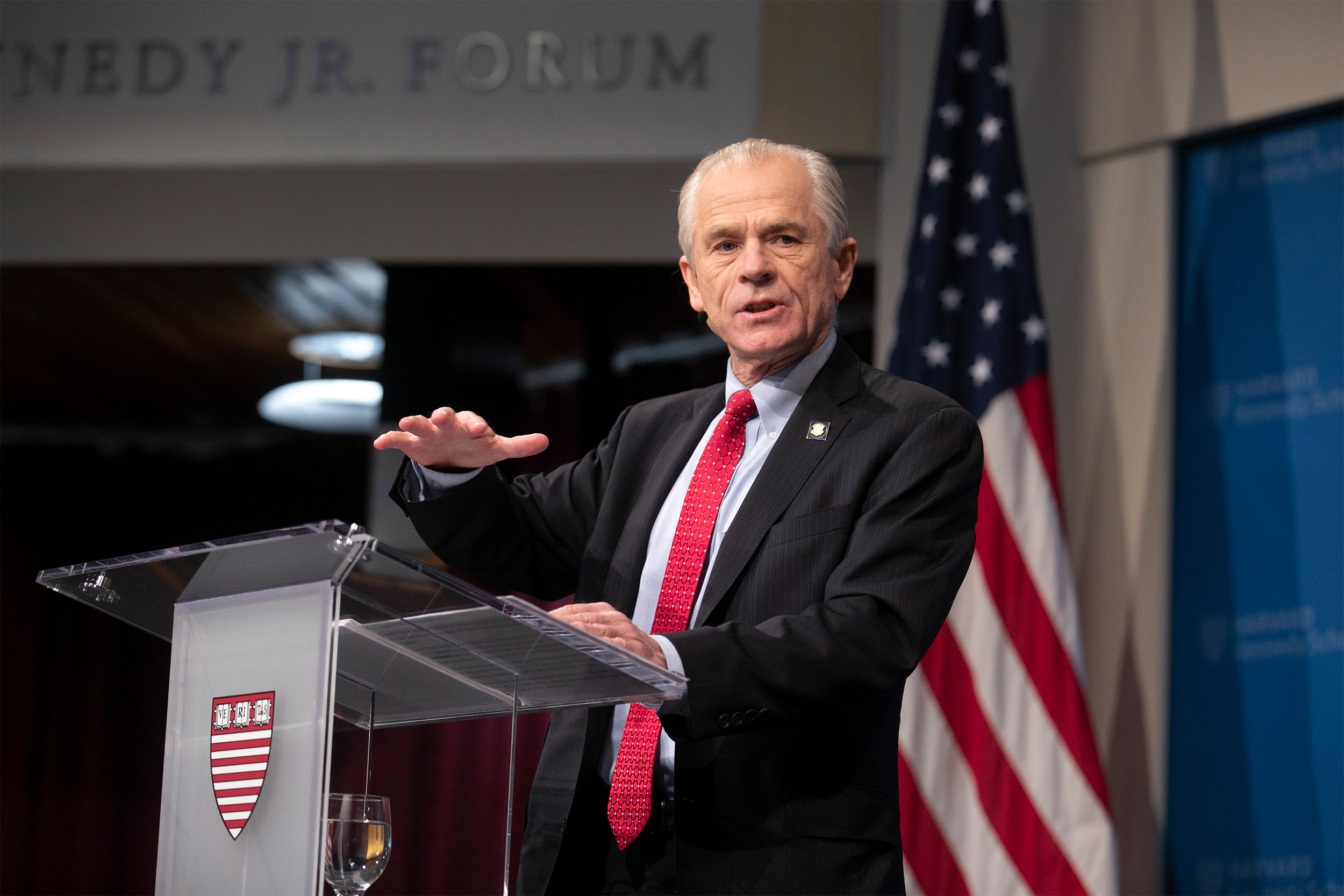 Peter Navarro at the podium