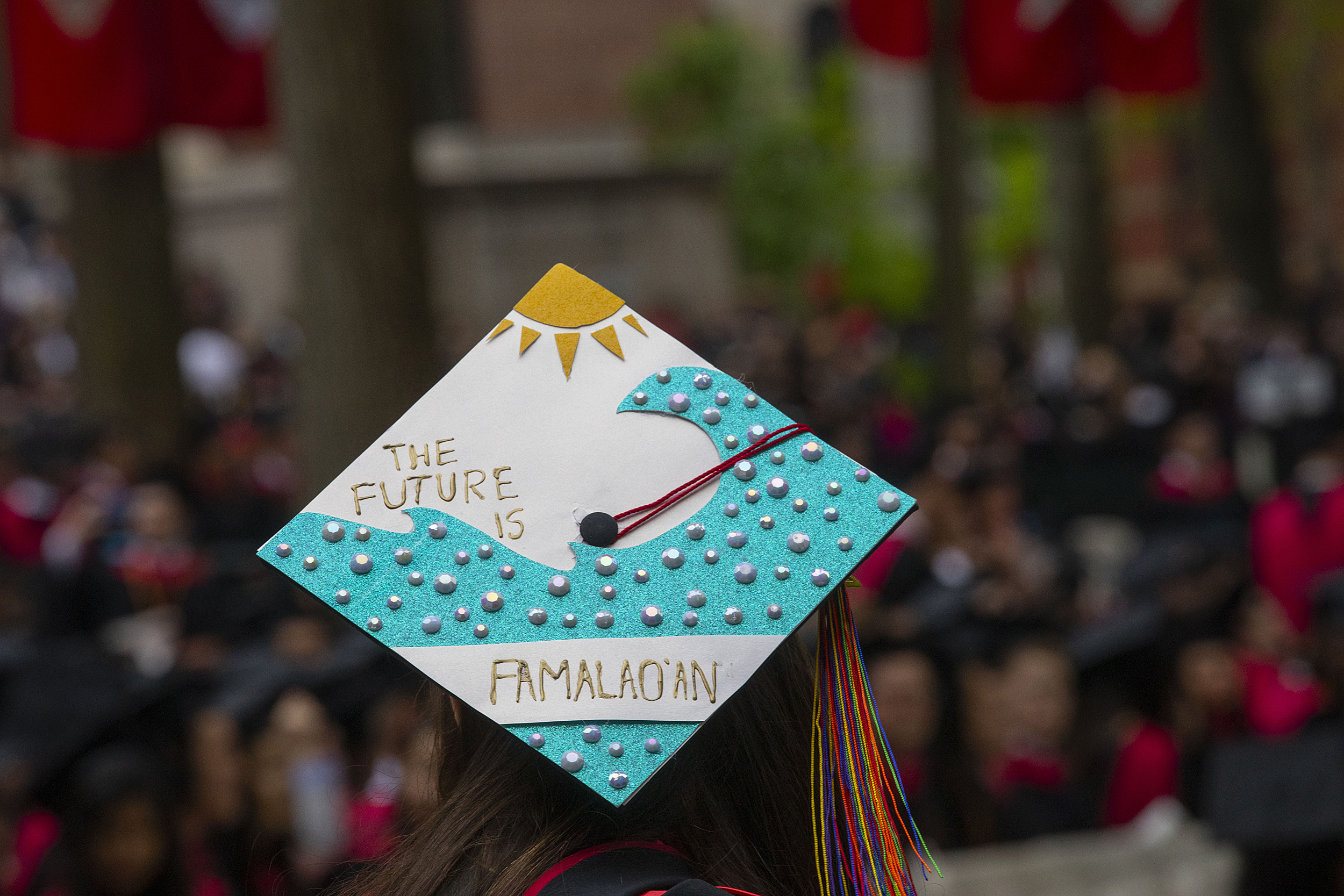 A decorated grad cap