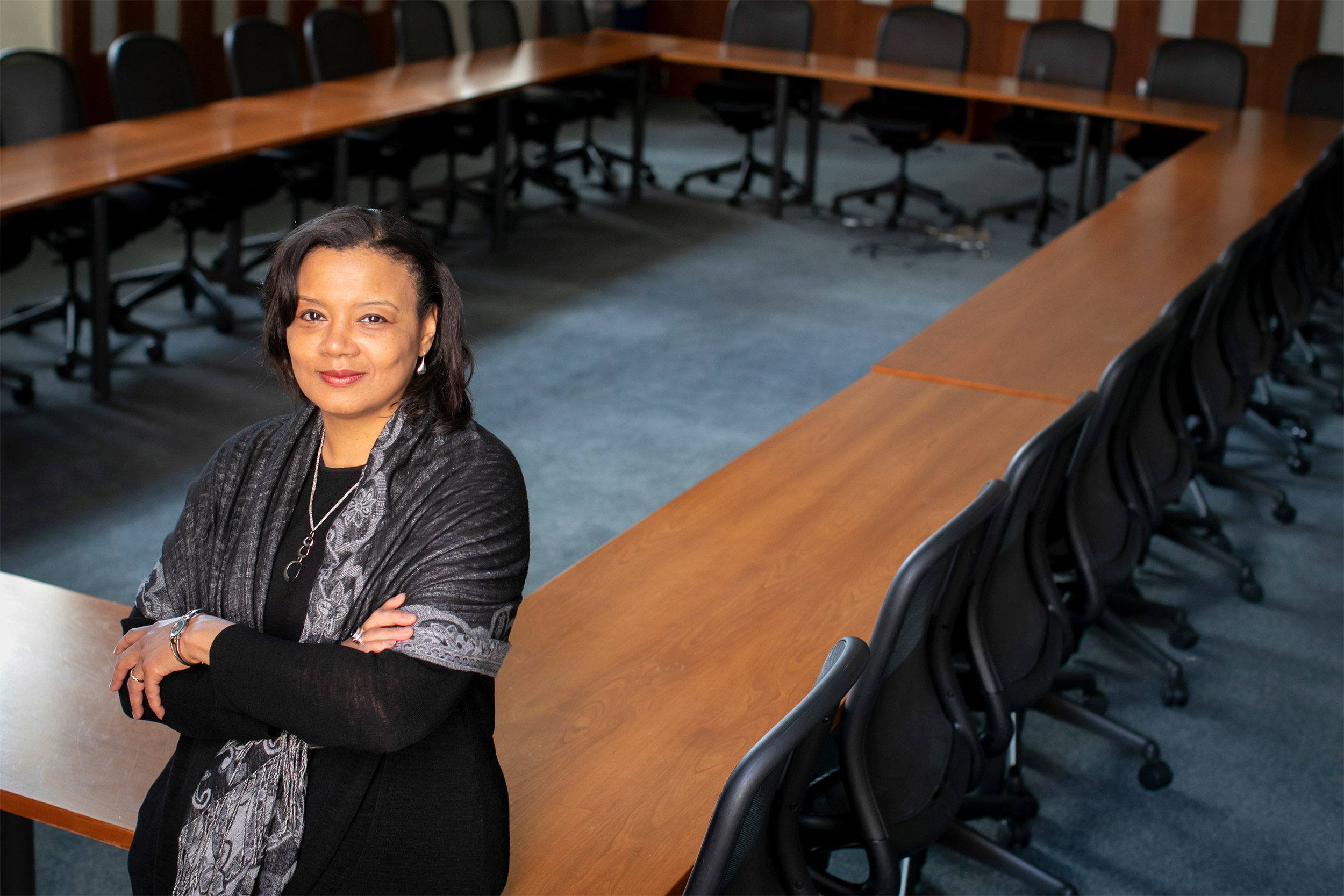 Tomiko Brown-Nagin in a conference room