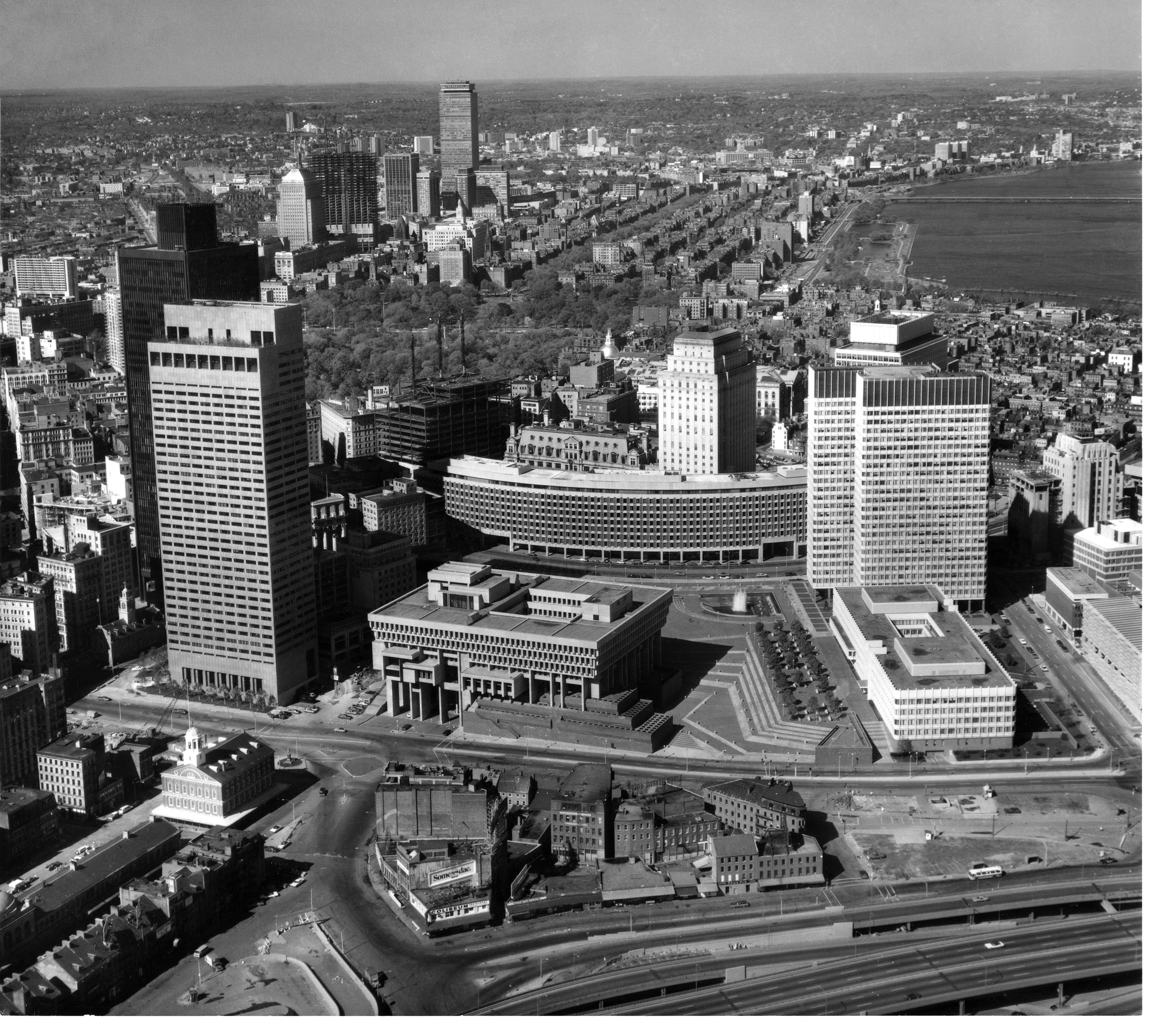 Aerial view of Boston