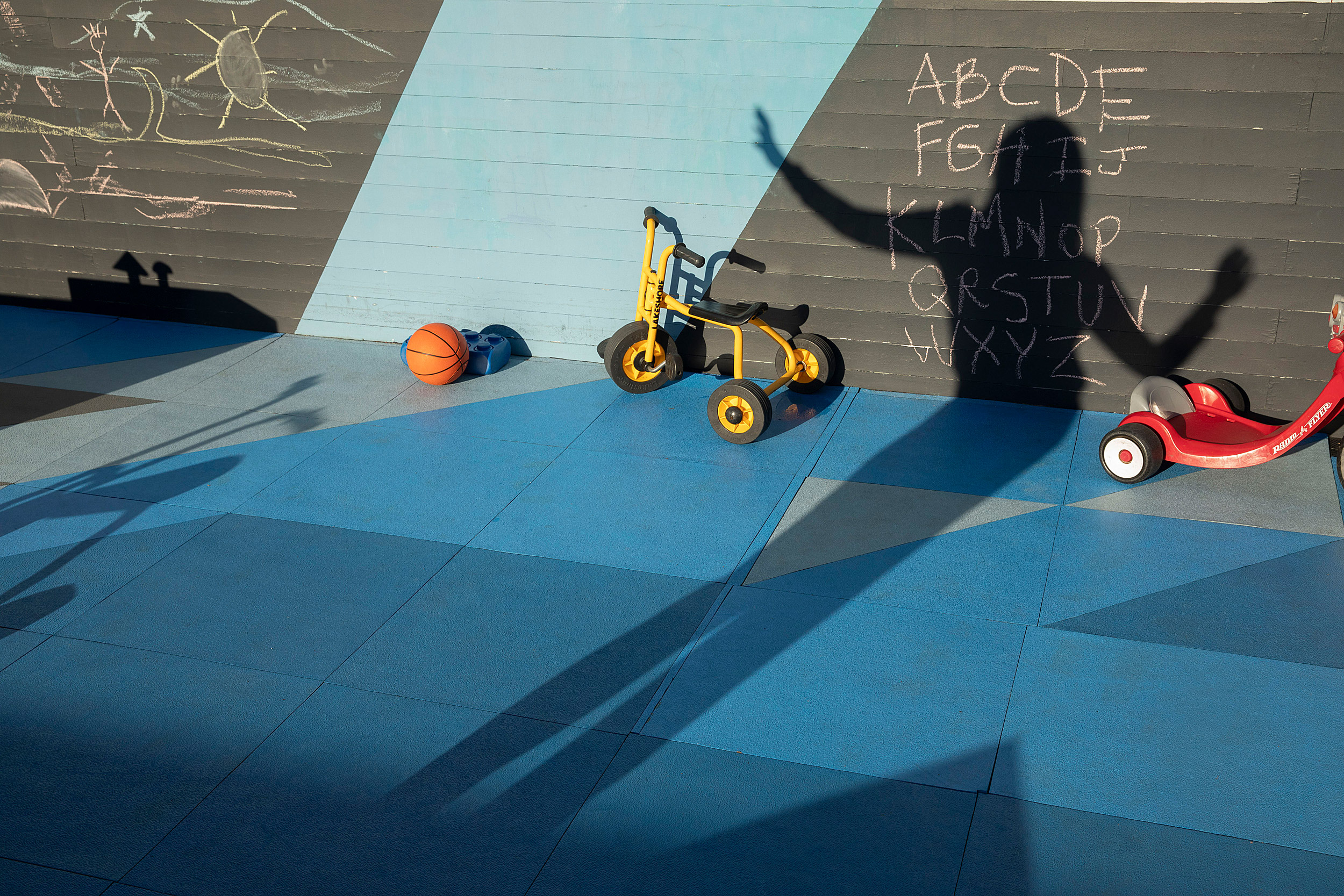 Shadow showing across playground.