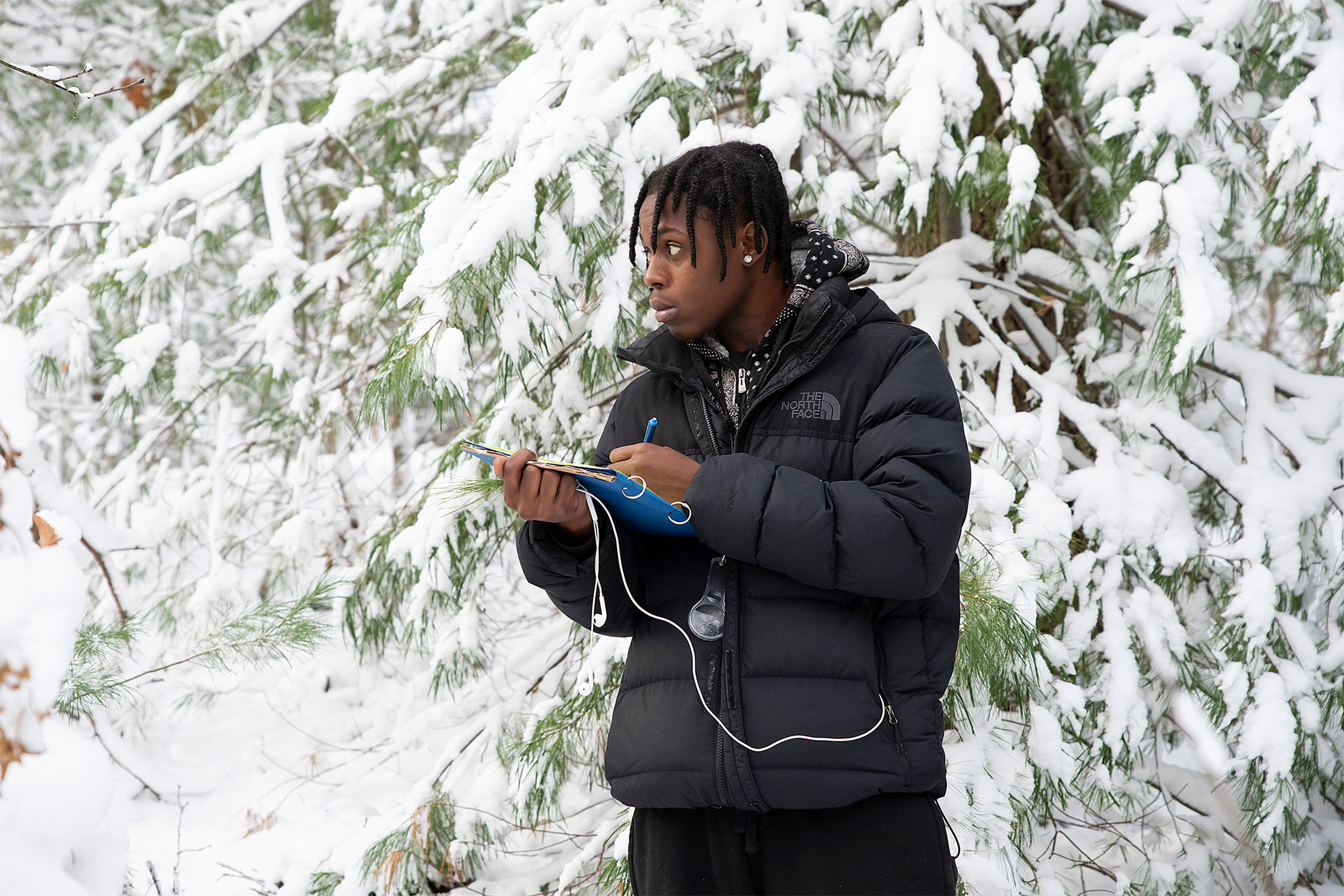 Student in outdoor class.