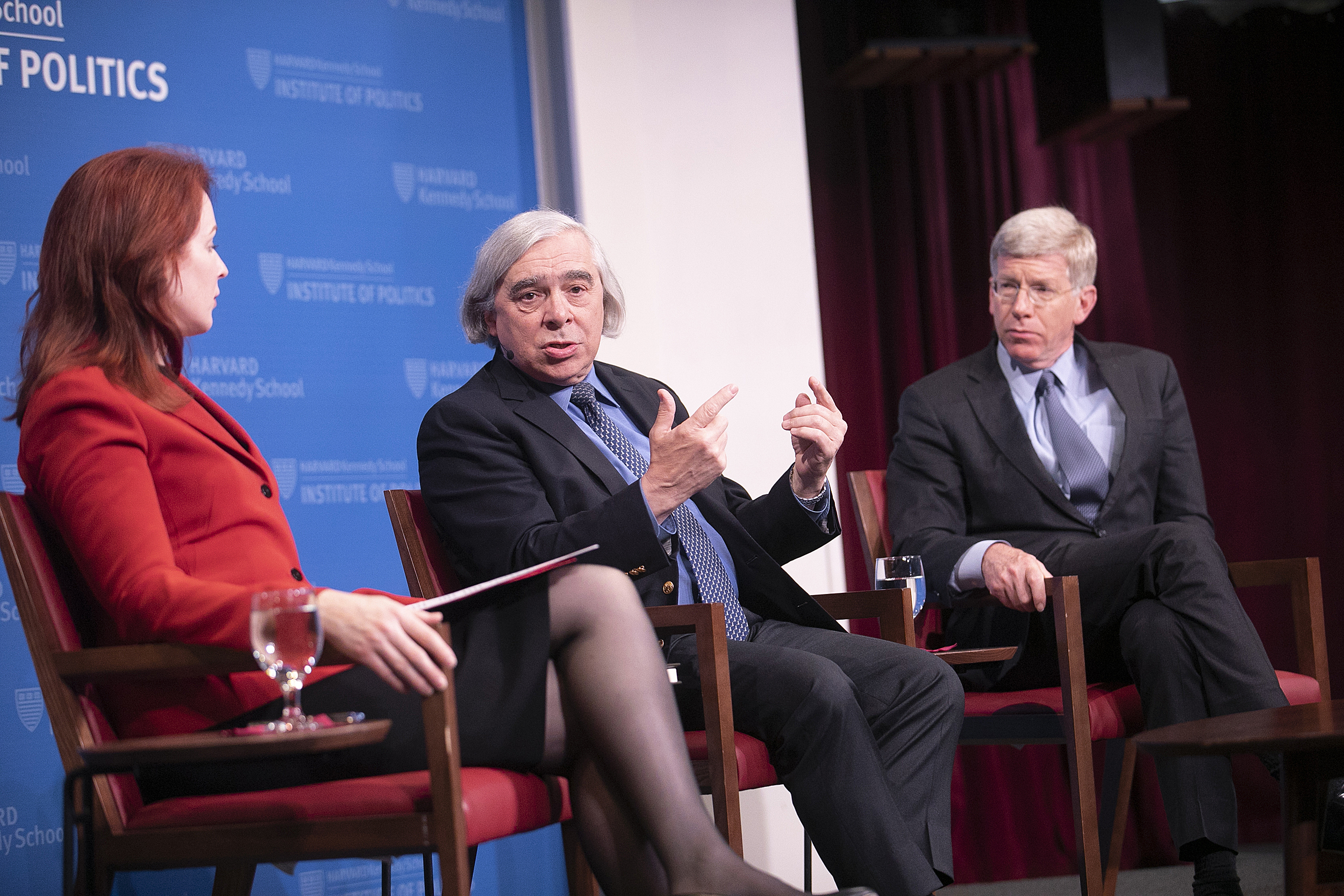 Panel with Meghan Sullivan, former Sec. of Energy Ernest Moniz, and ormer Deputy Secretary of Energy Daniel Poneman,.