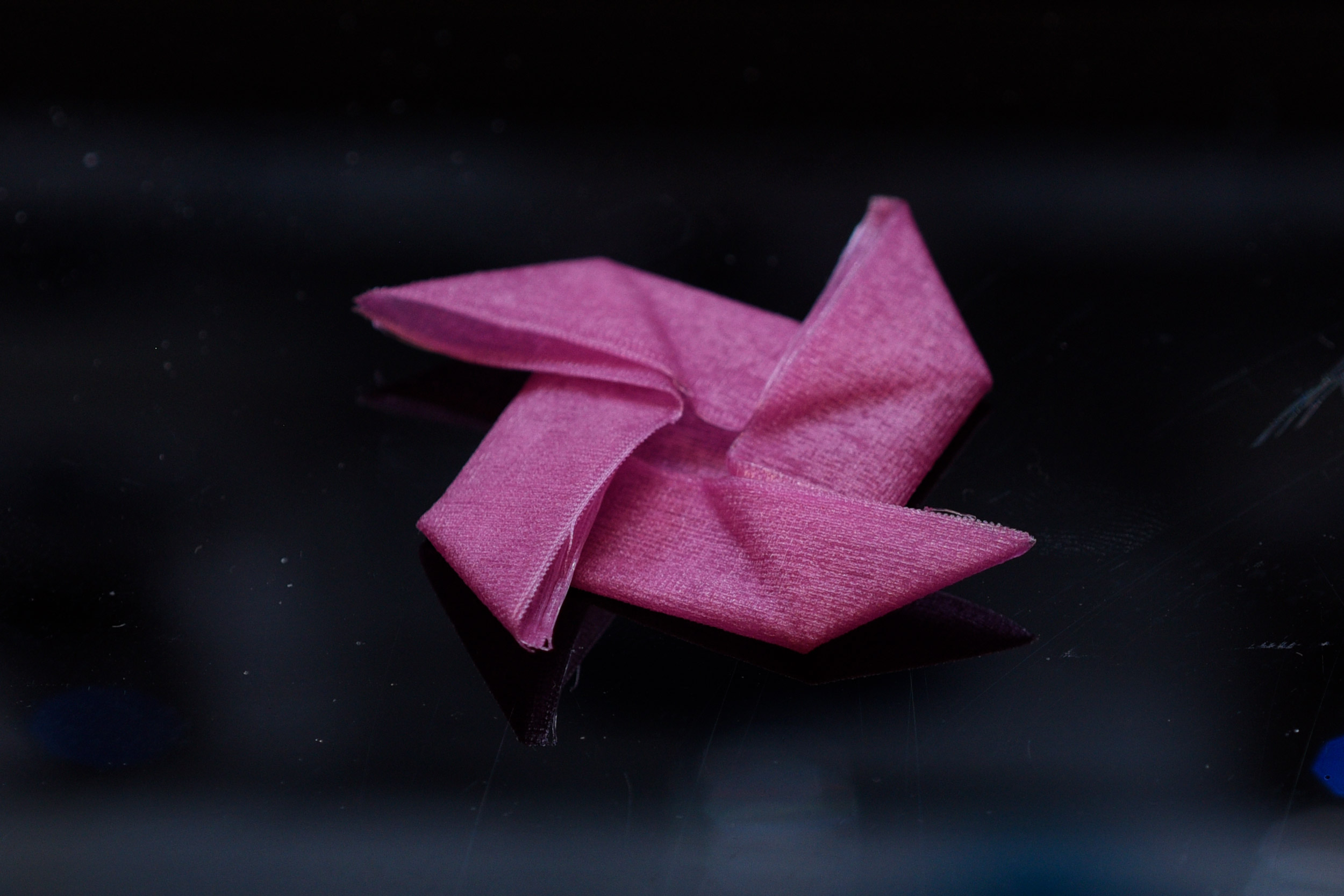 Origami shaped textile.