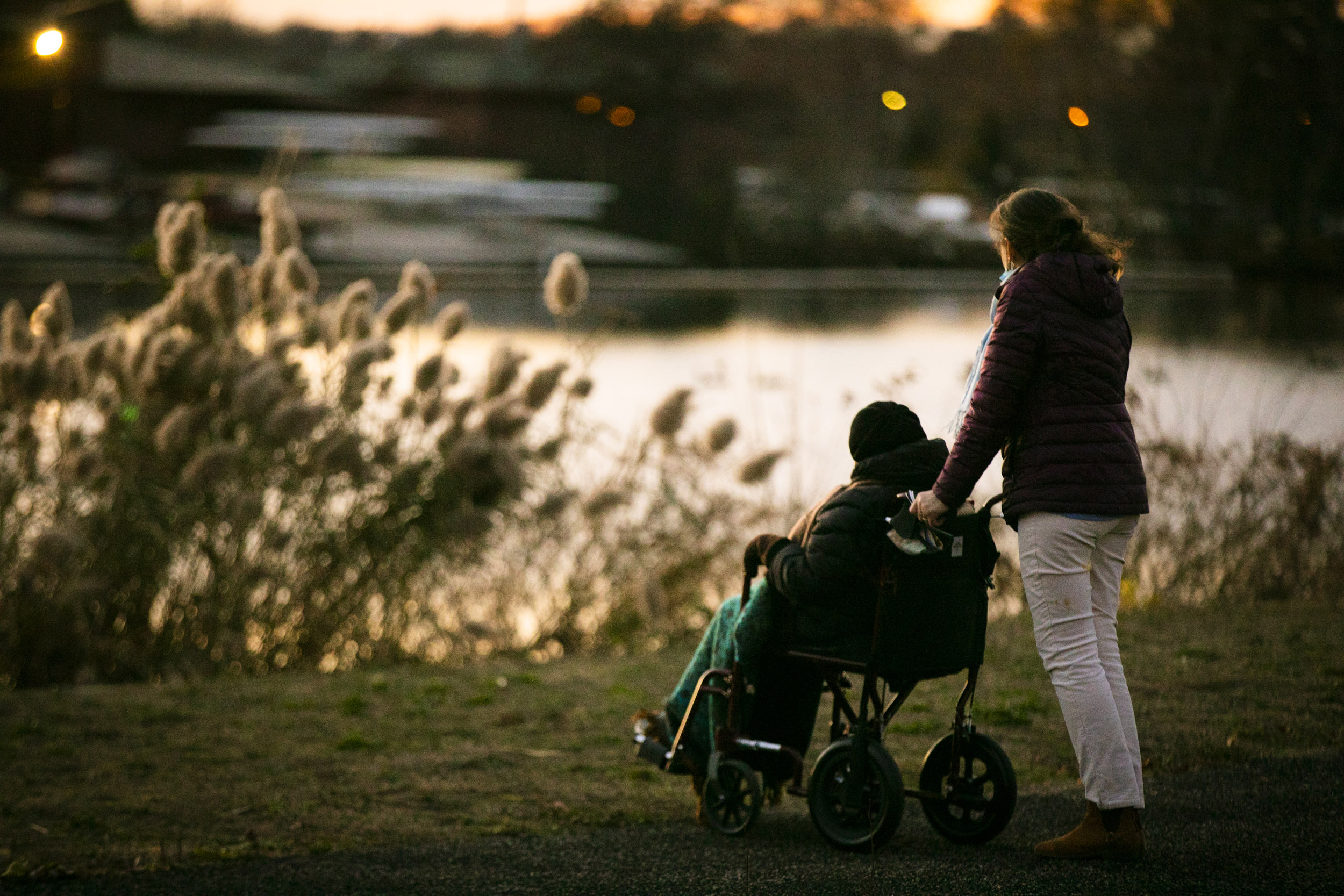 People along the Charles.