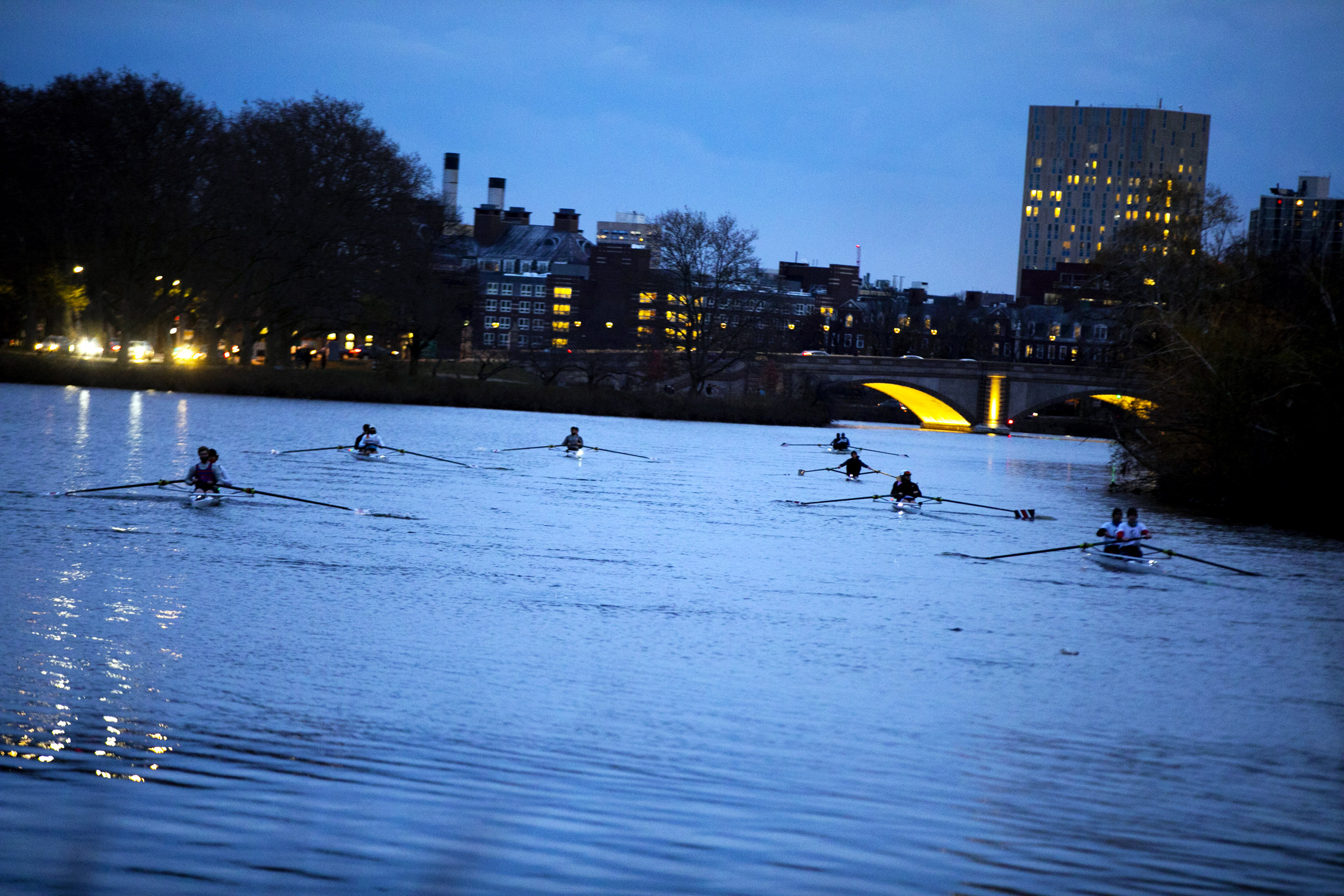 Evening view along the Charles River.