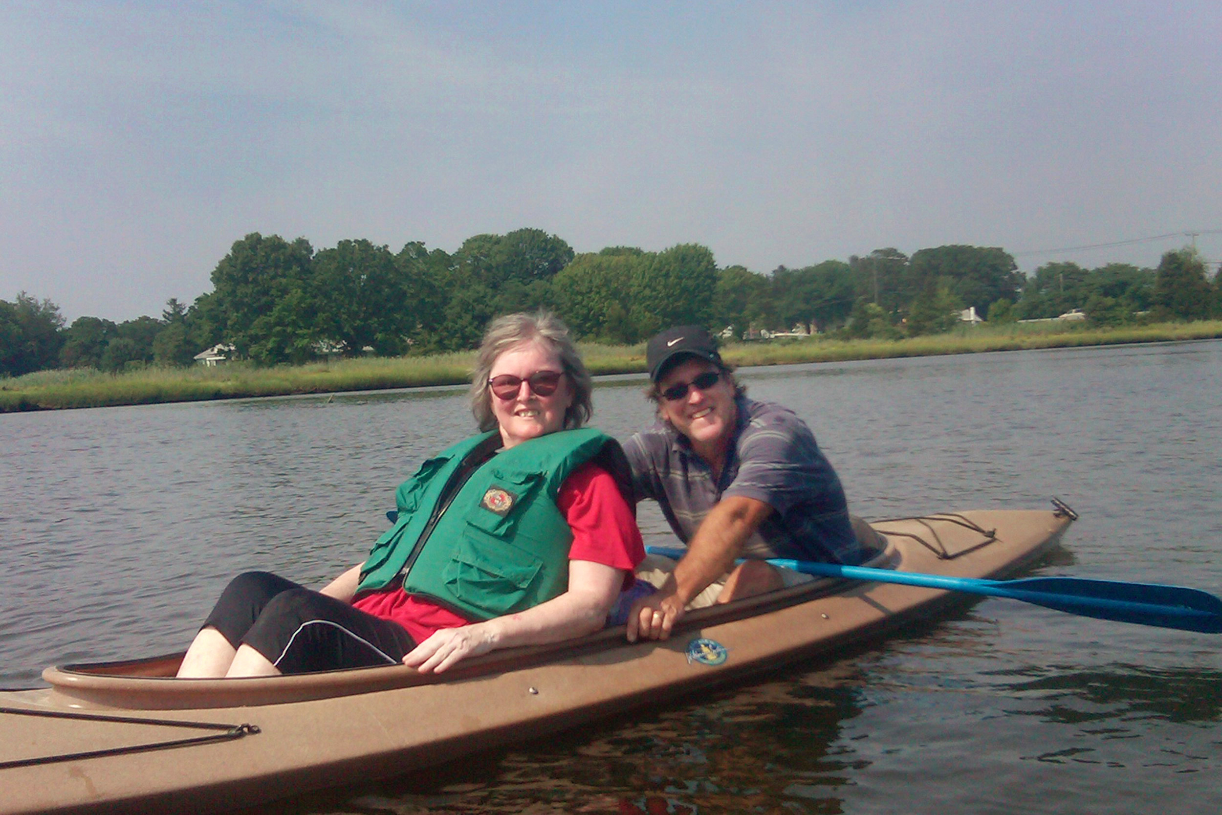 Al Powell and his mother, Alynne, kayaking.