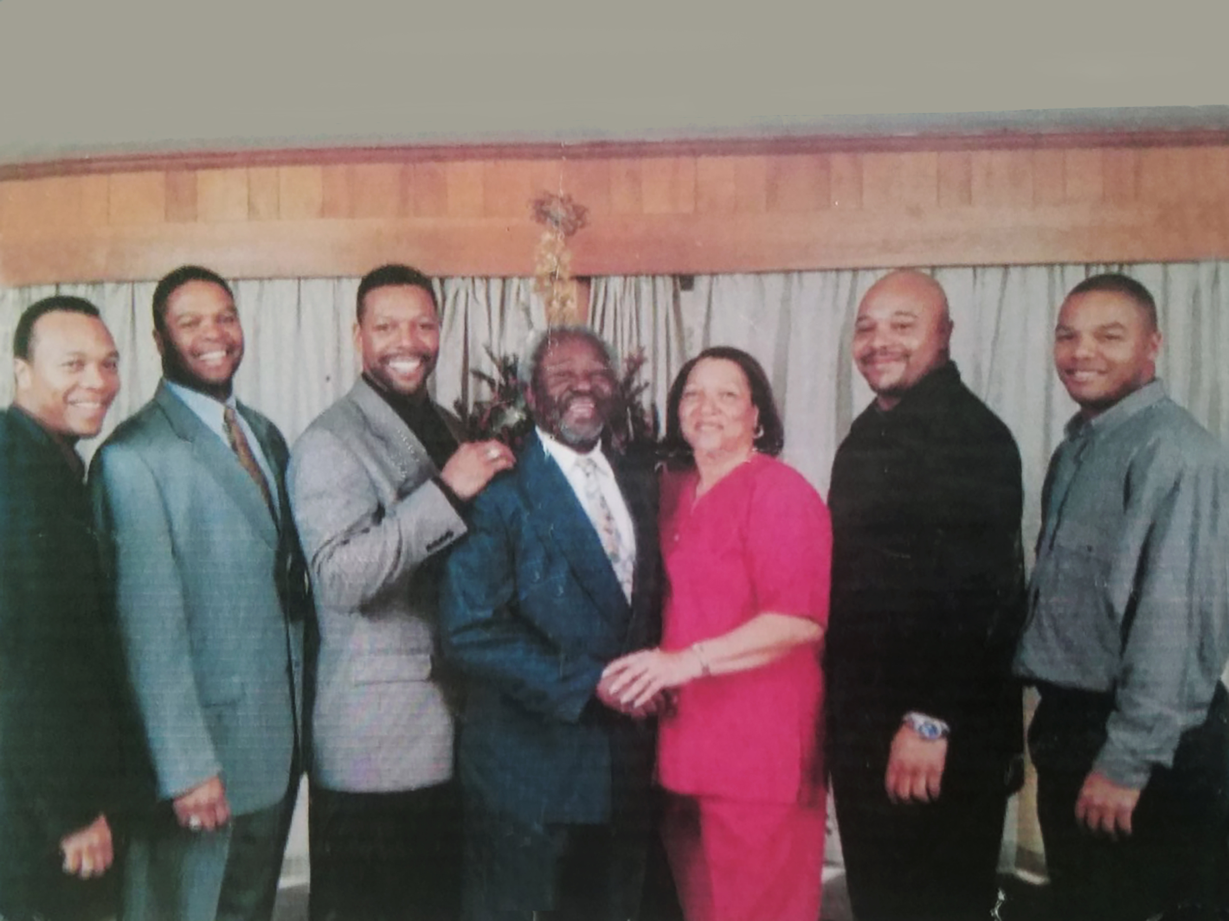 Ronald Chandler's mother with her sons.