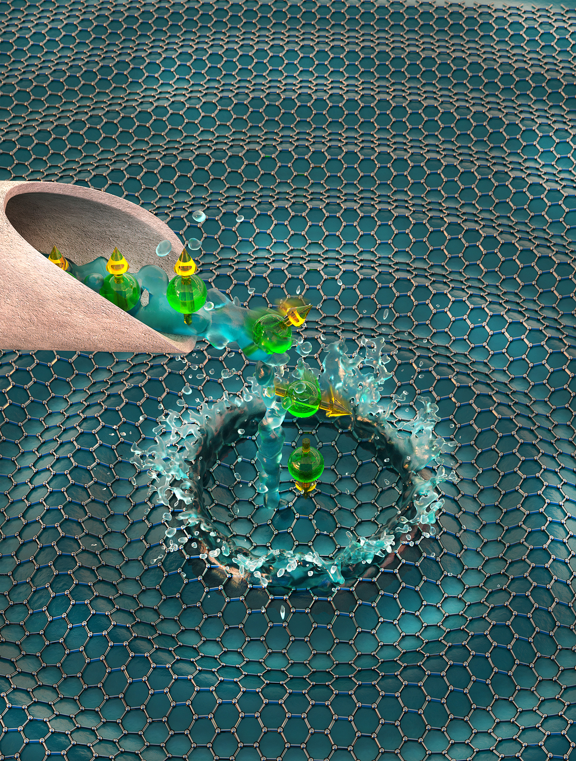 Rendering of spin waves.