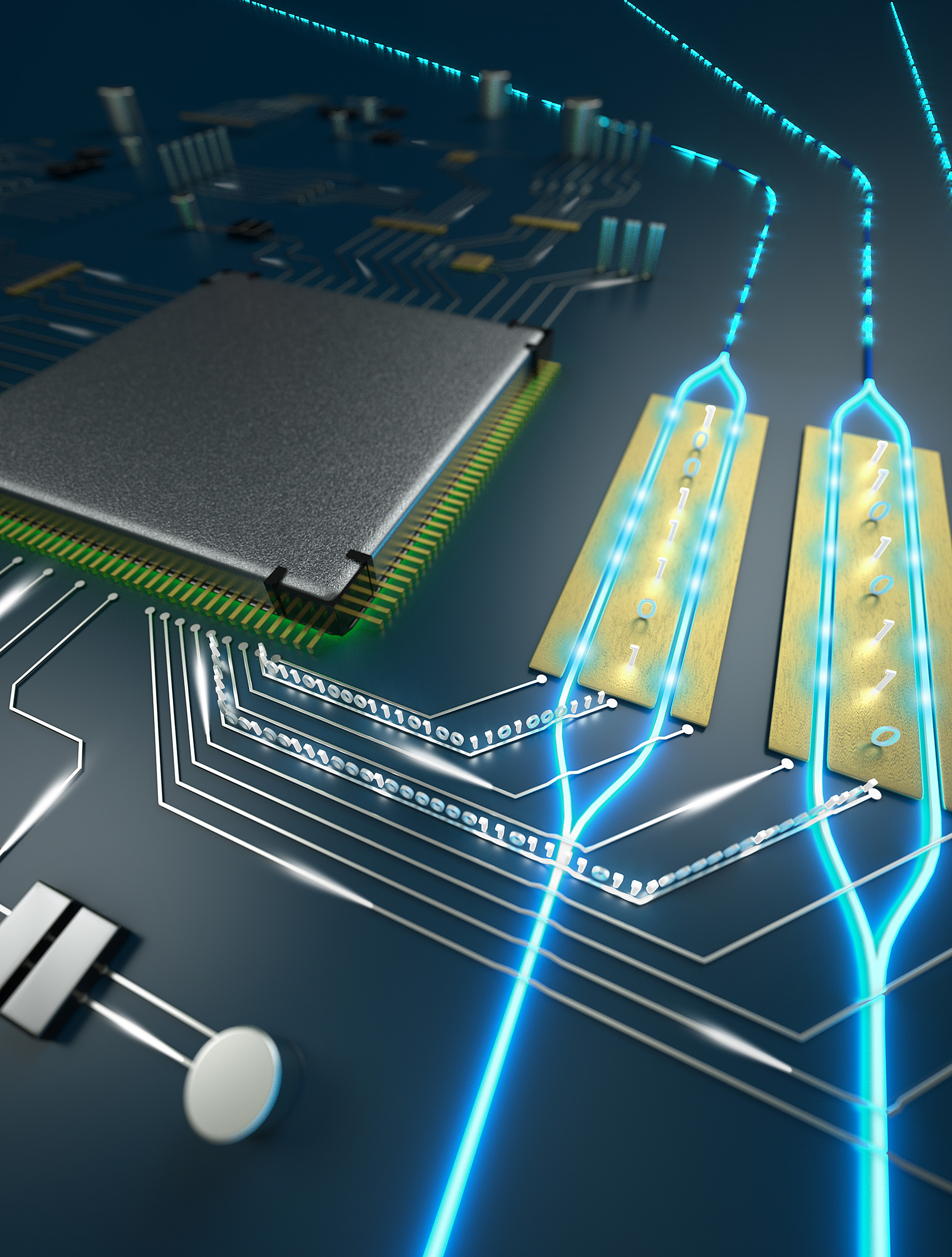 Rendering of fiber optic network.