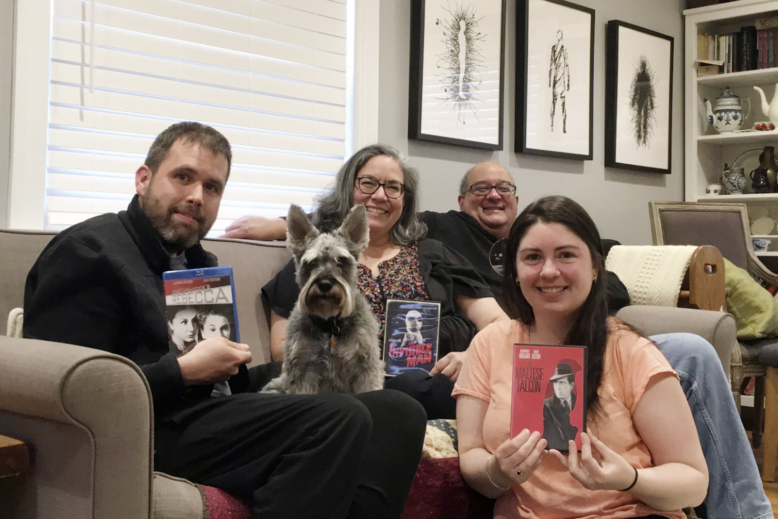 Meredith Vasta with her film club.