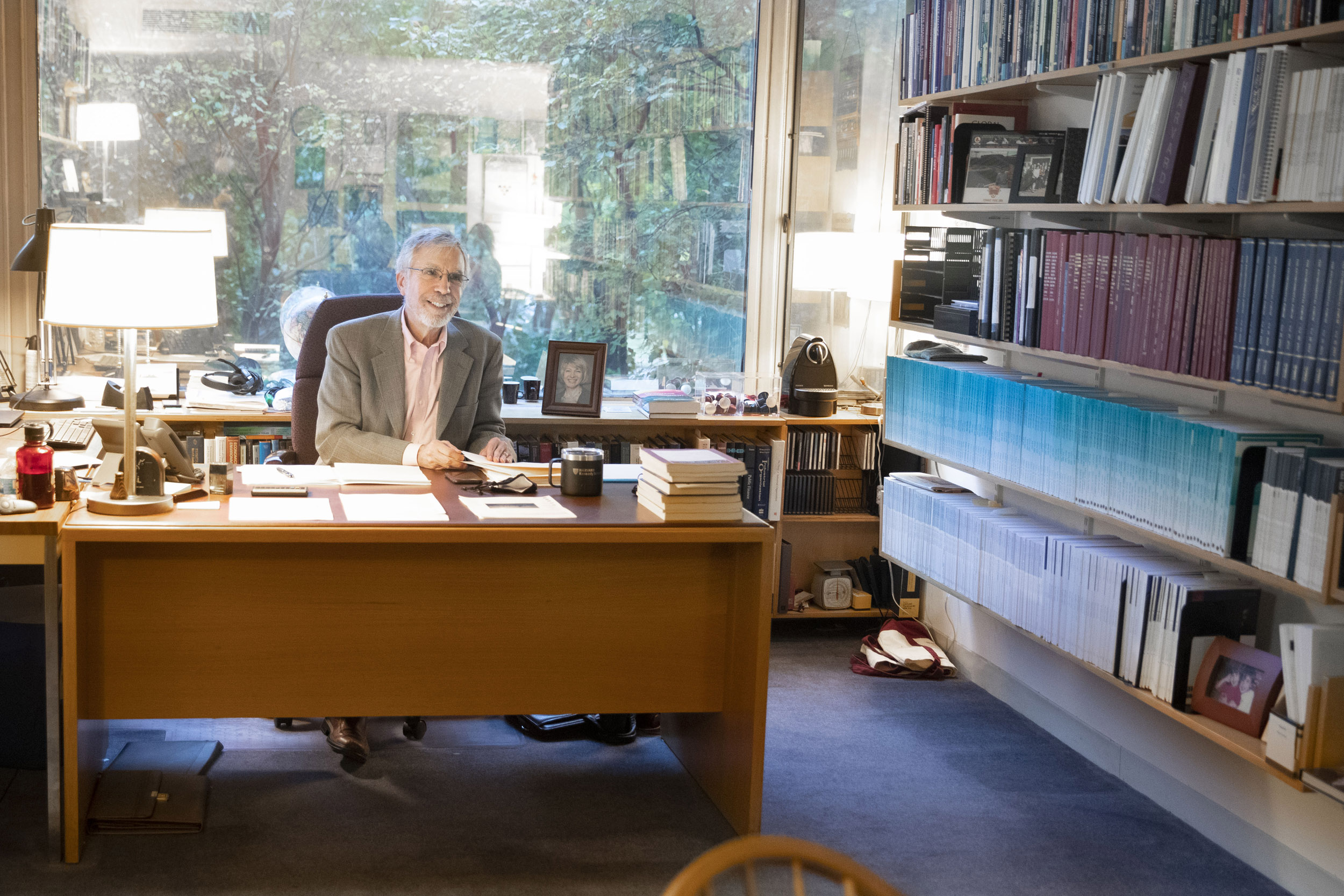 Robert Stavins at his desk.