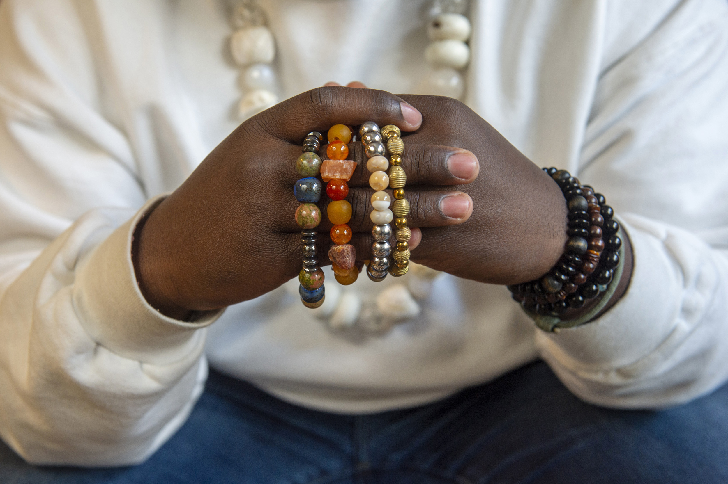 Zangar Freeman with jewelry.