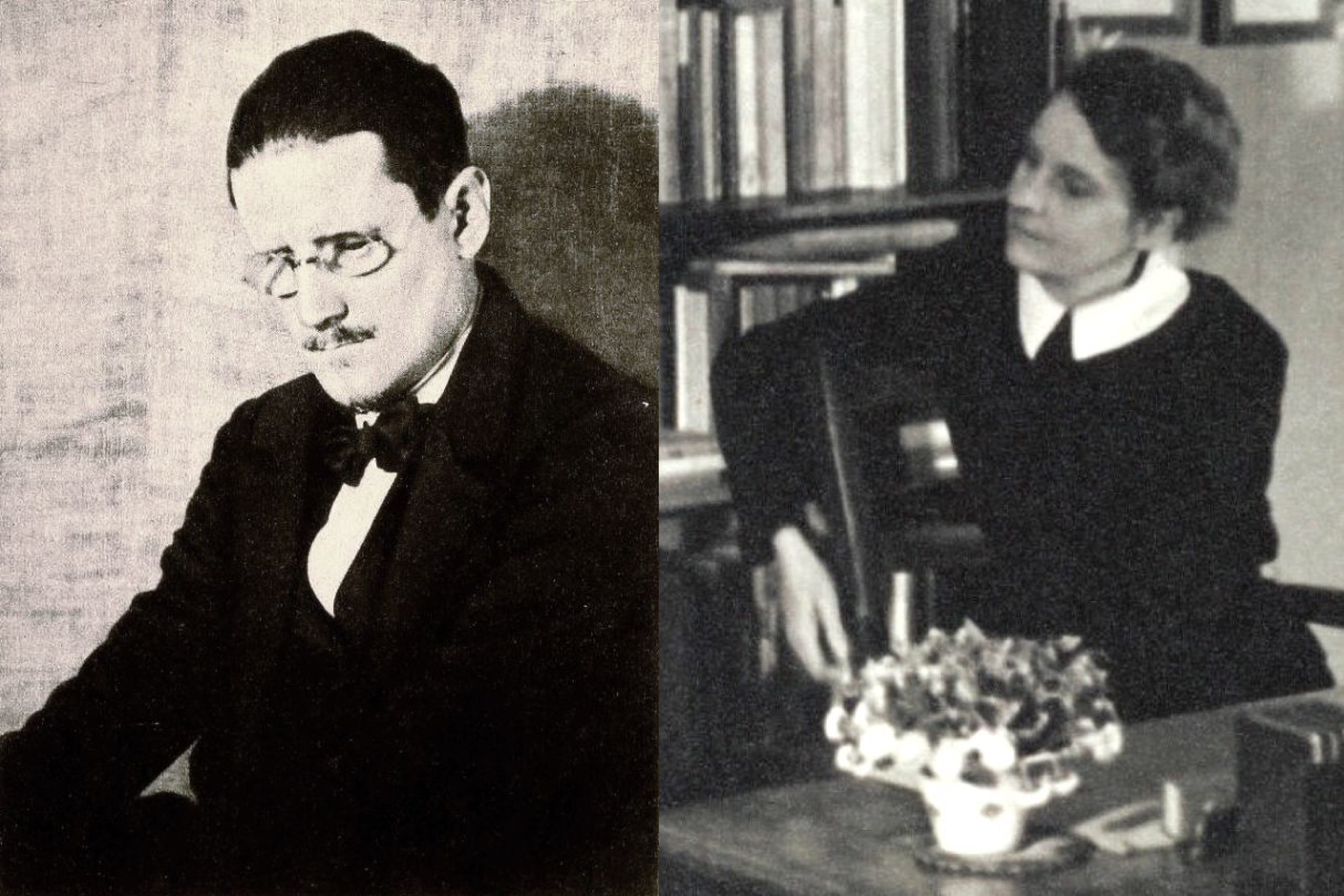 James Joyce and Sylvia Beach.