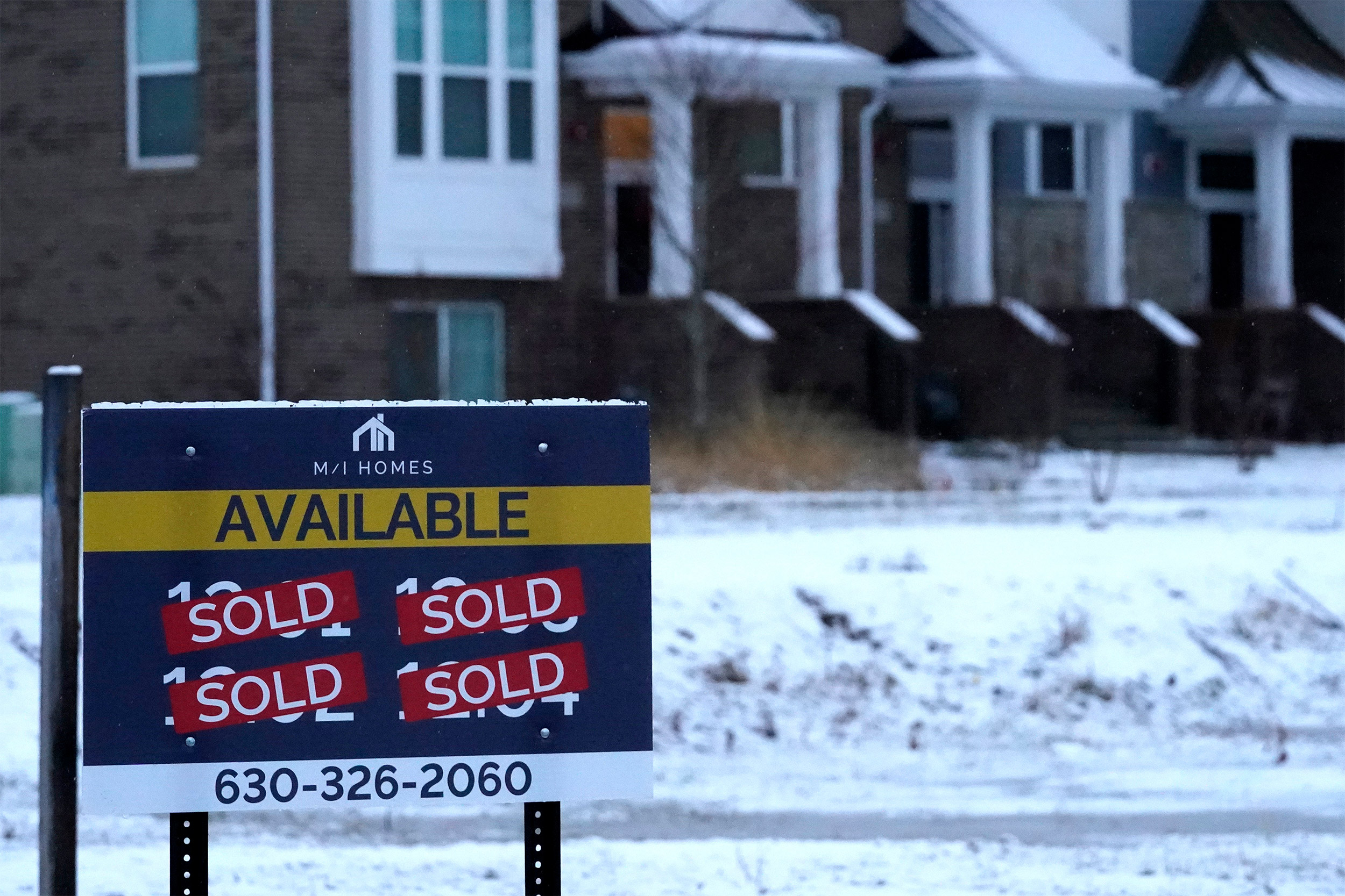 new home construction site in Northbrook, Ill.,