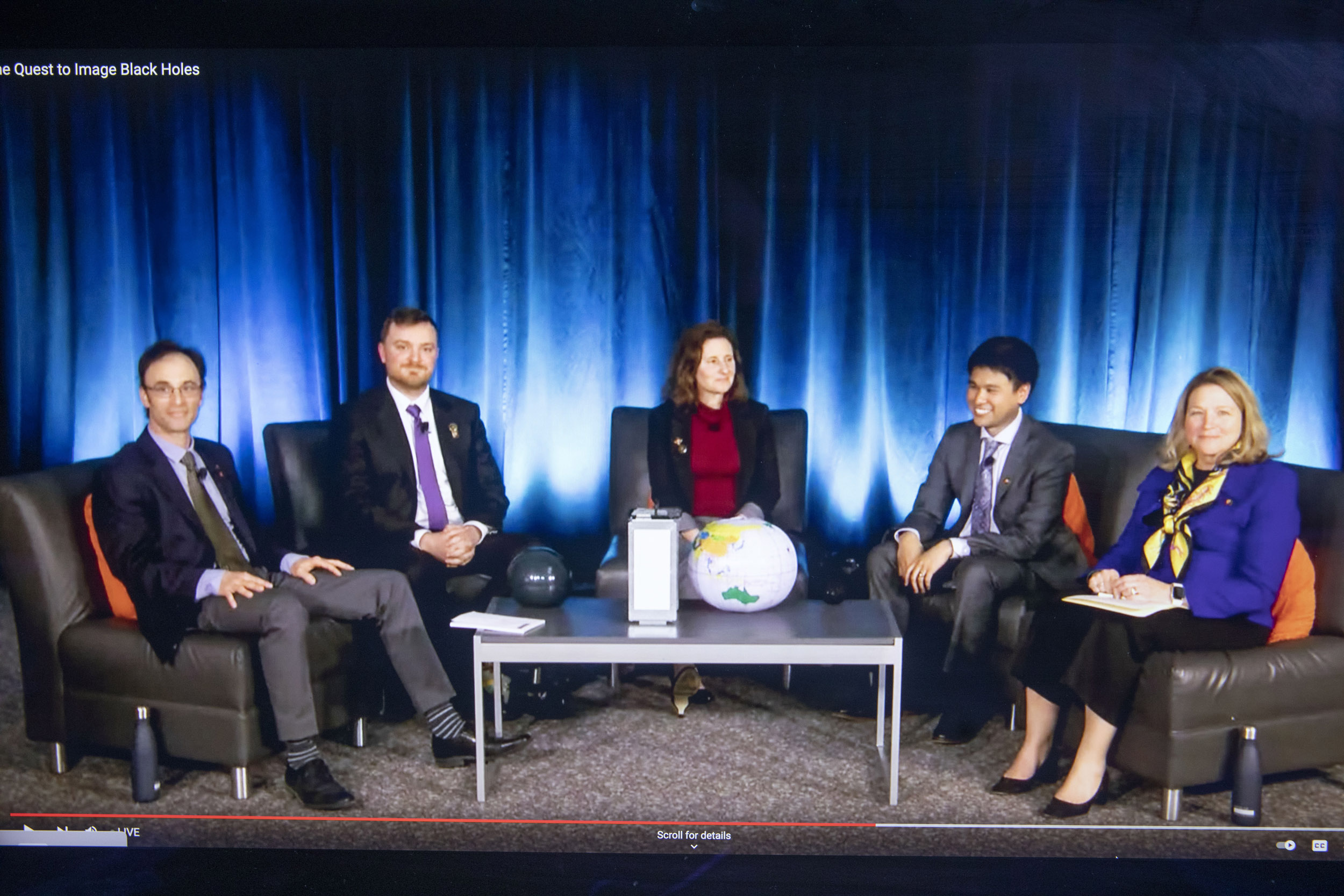 Shep Doeleman, Paul Tiede, Kari Haworth, Angelo Ricarte, and Ellen Stofan.