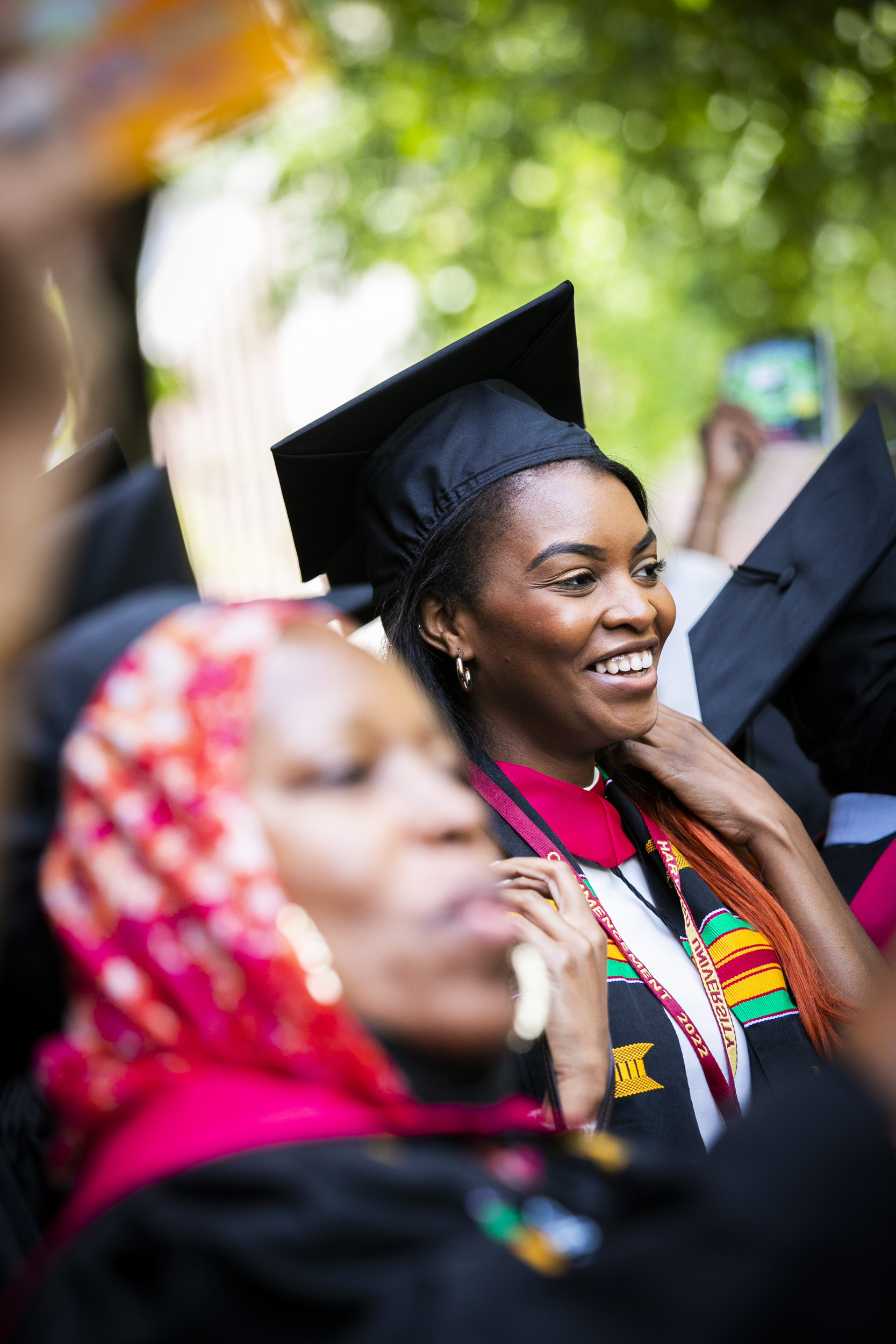 Deneysha Riley celebrates after receiving her degree.