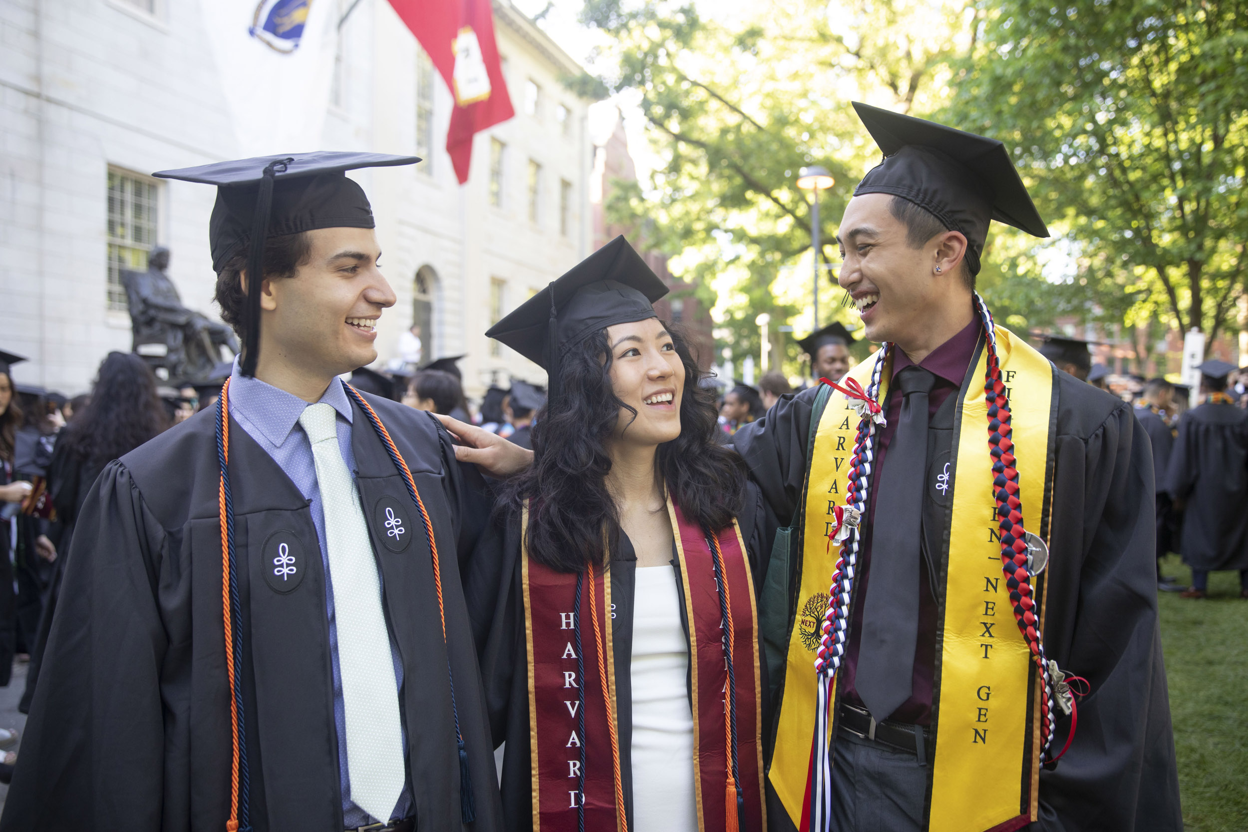 Noah DiAntonio (from left) Emily Zhu, and Maxwell Ho,