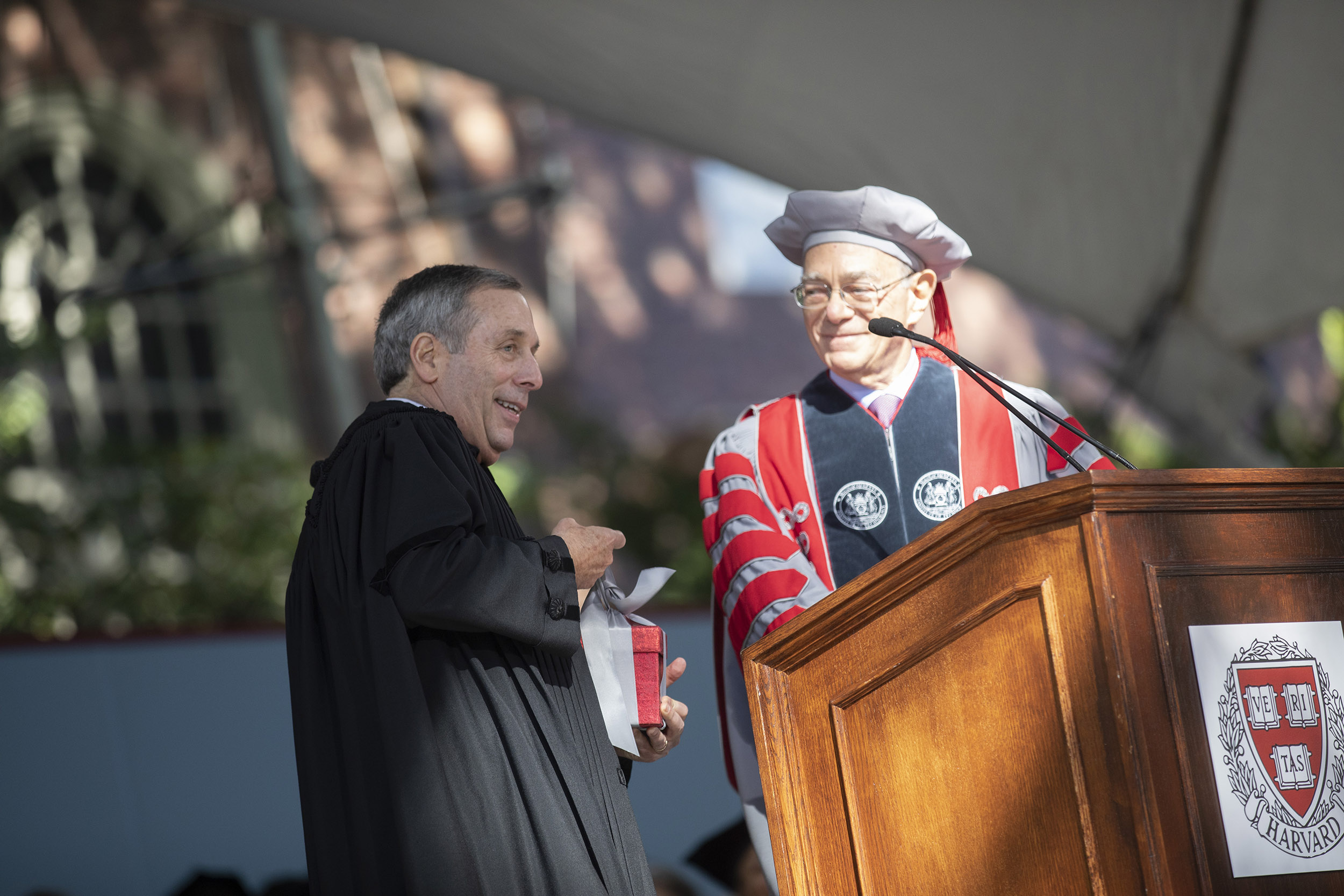 Larry Baco and Rafael Reif.