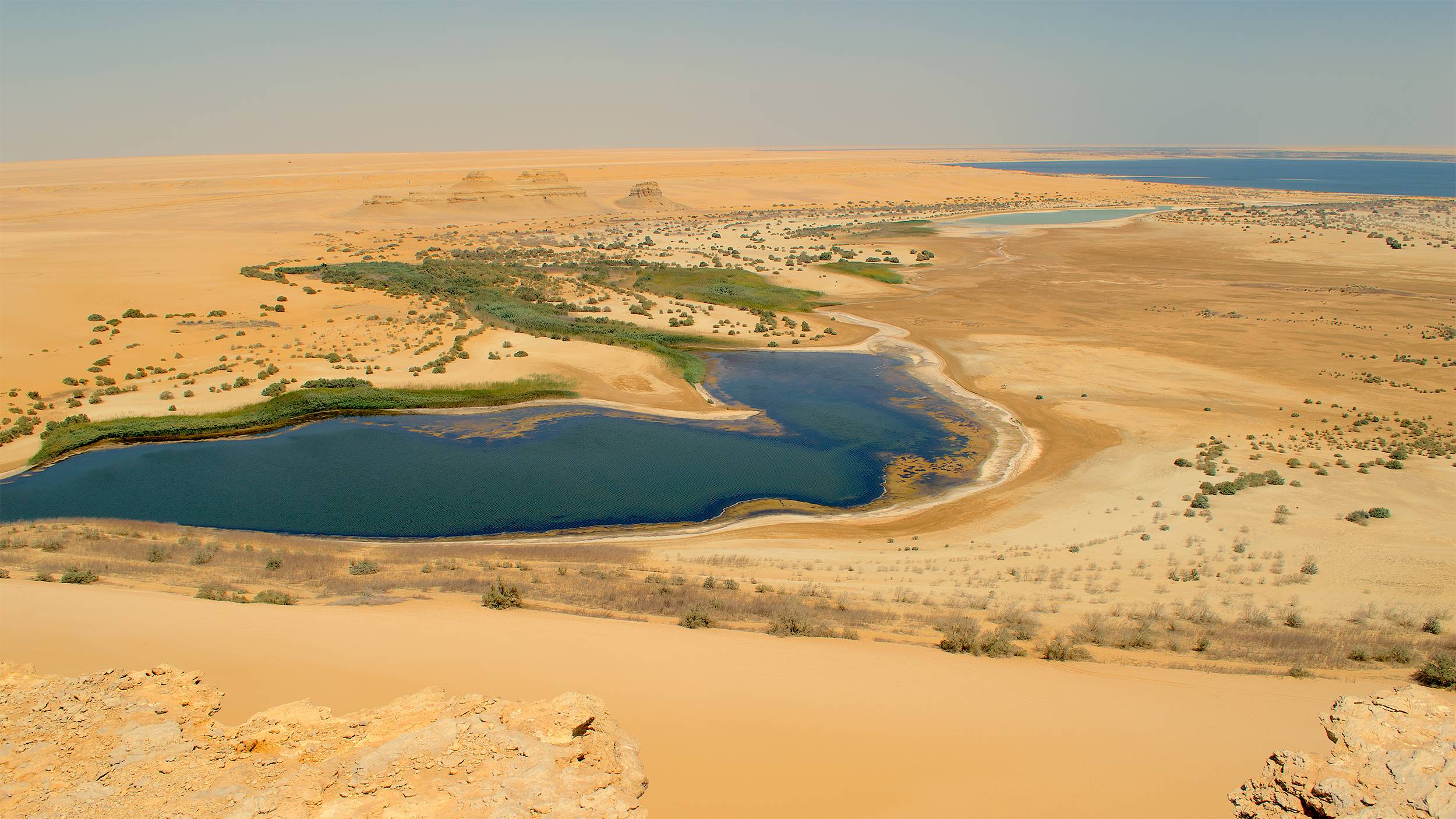 Fayum basin aerial view.