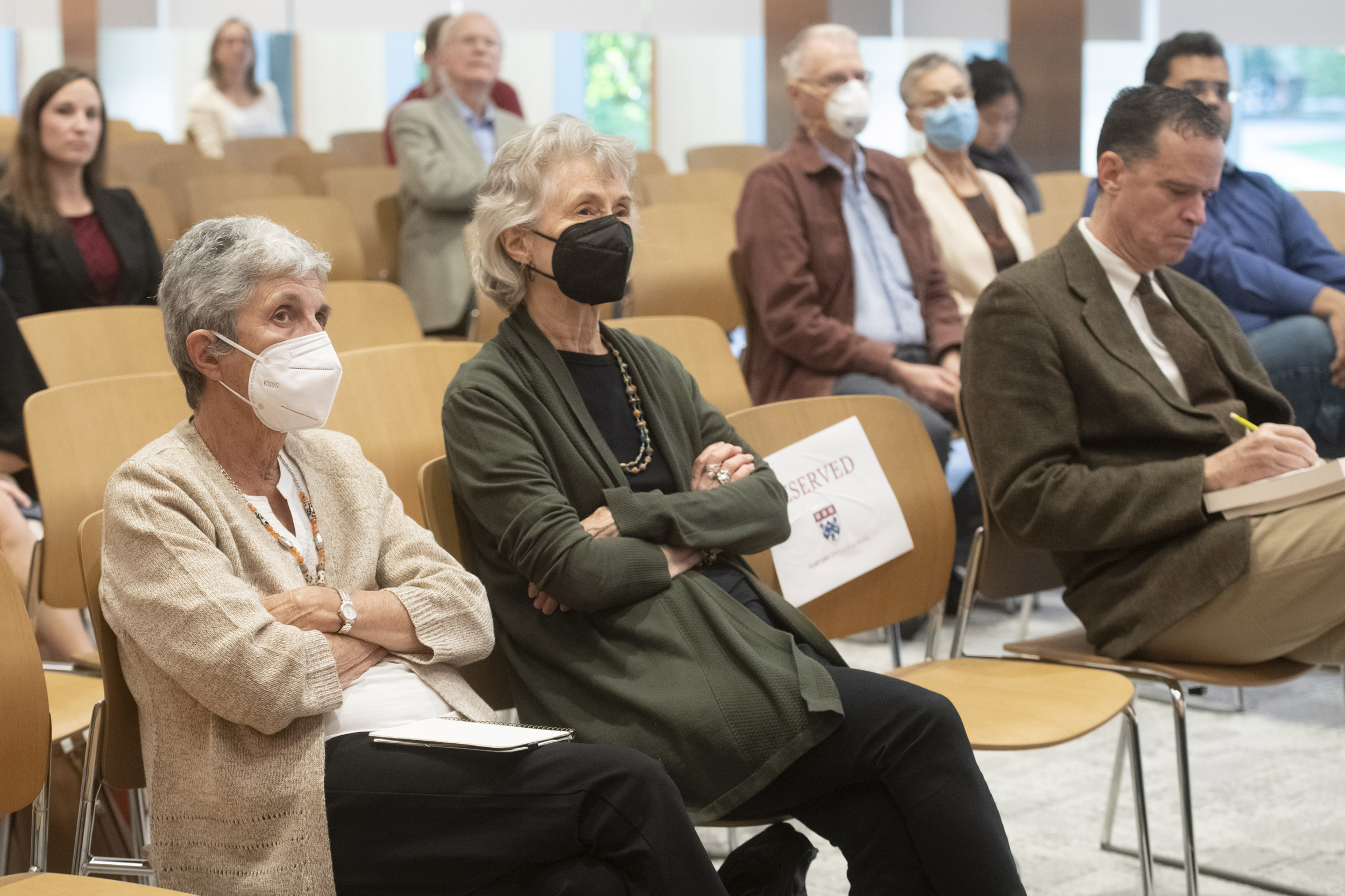 Karen Pick (far left) attends the lecture her father started 30 years ago.