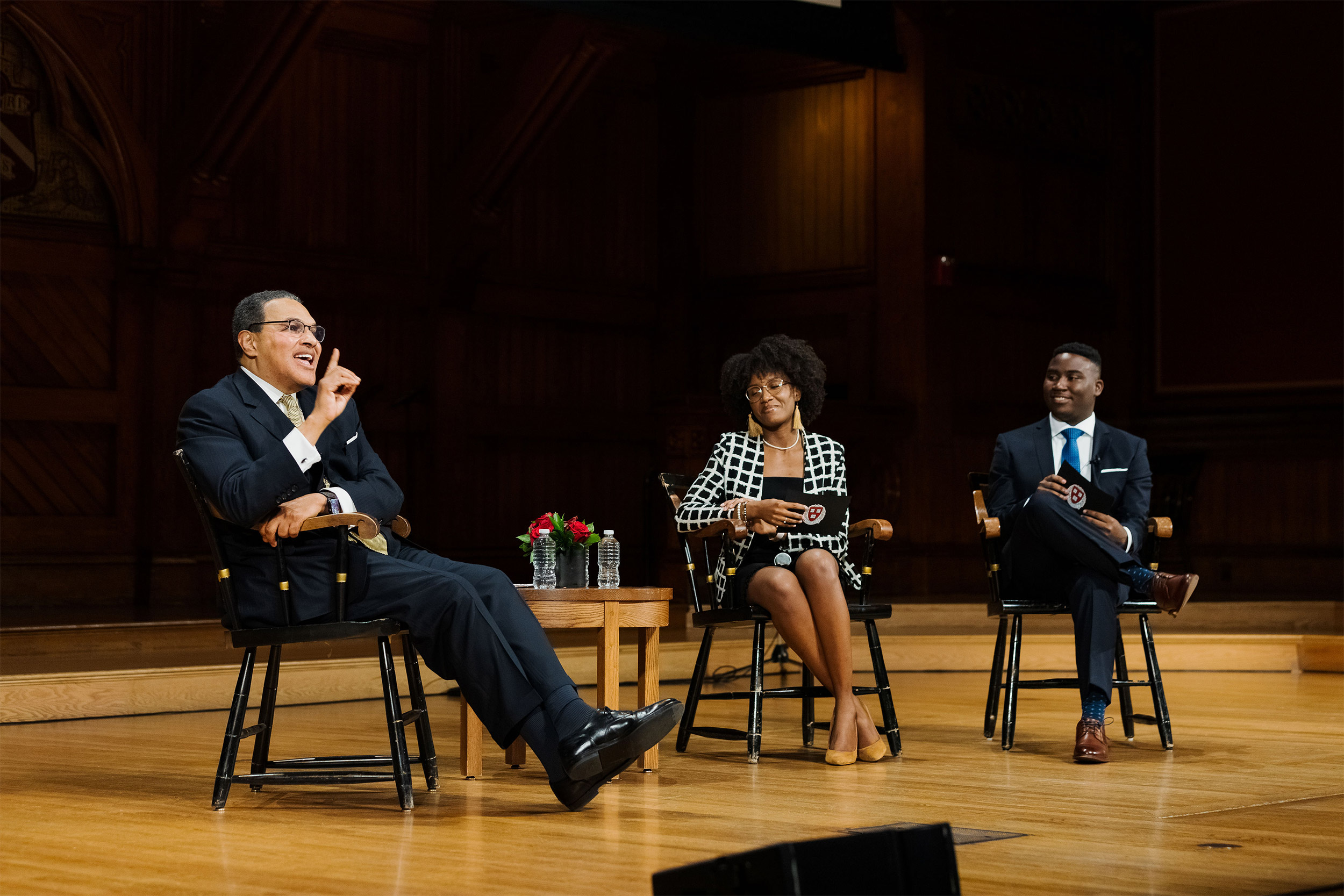 Freeman A. Hrabowski III onstage with two other people.