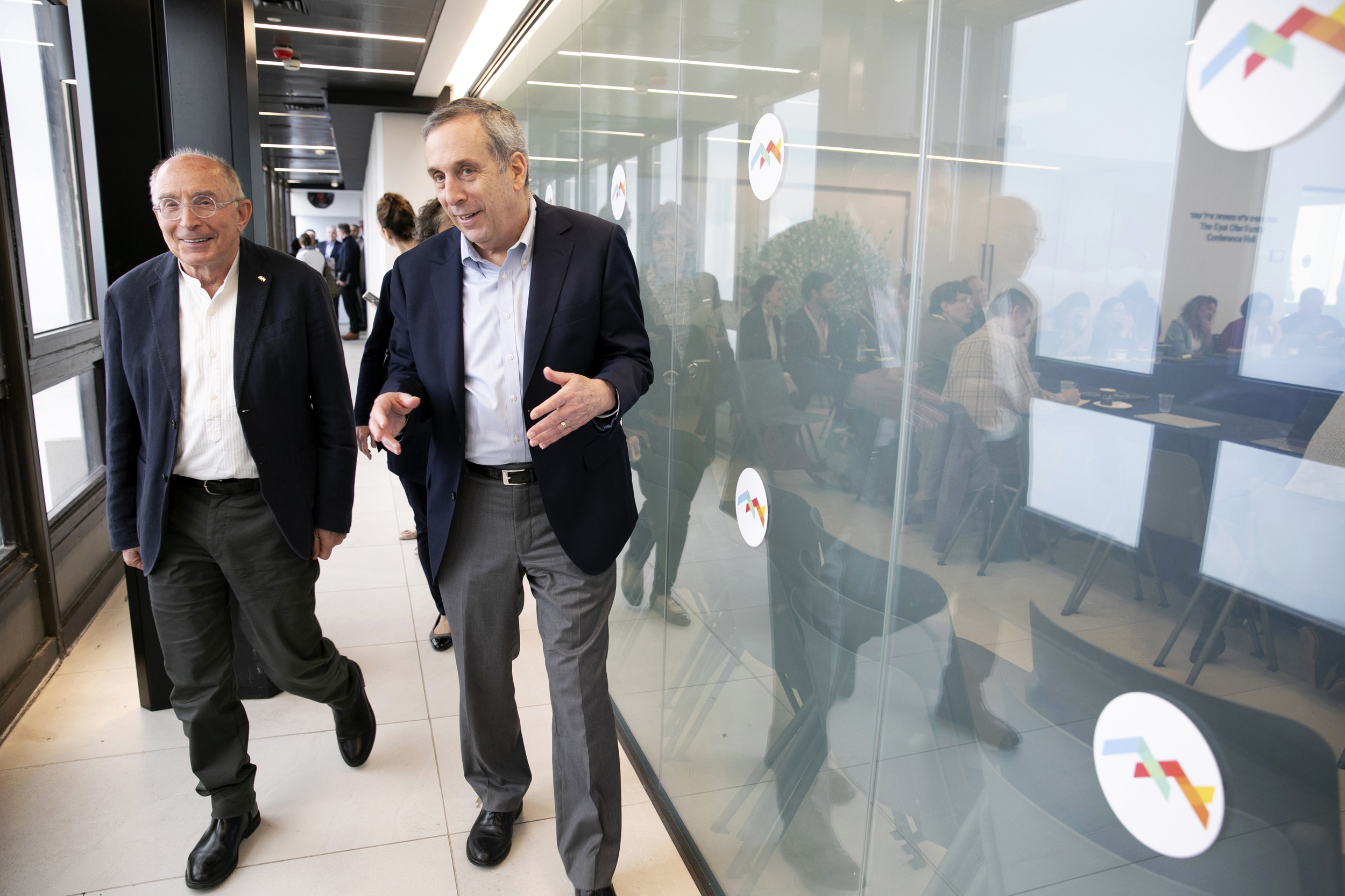 Harvard President Larry Bacow with University of Haifa President Ron Robin.