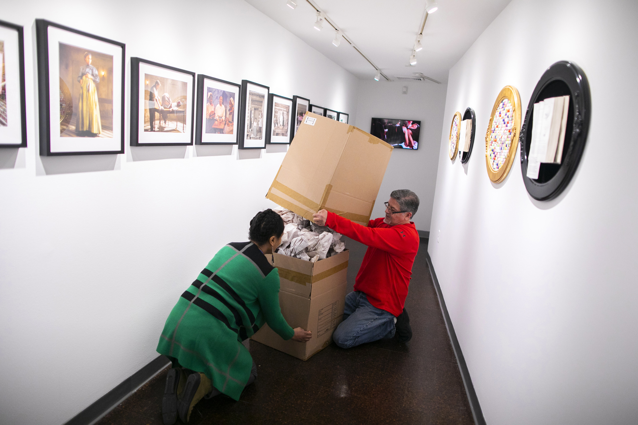 Unpacking exhibit.