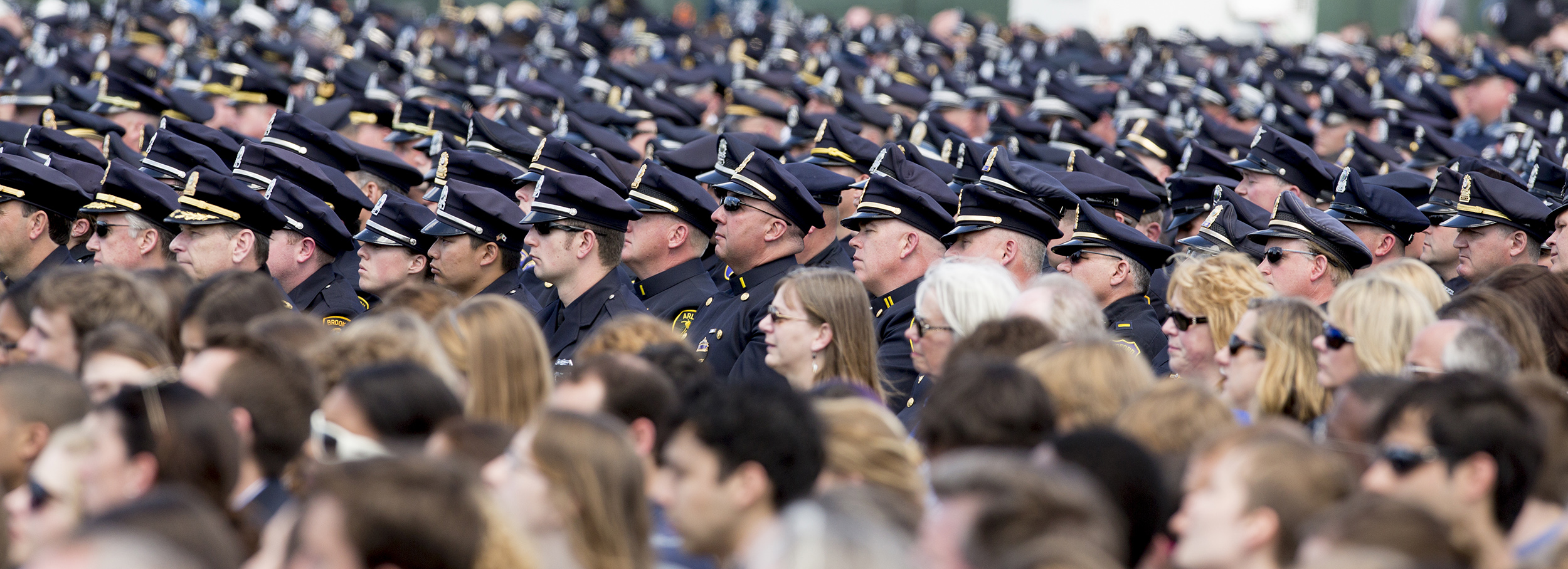 Memorial for slain police officer.