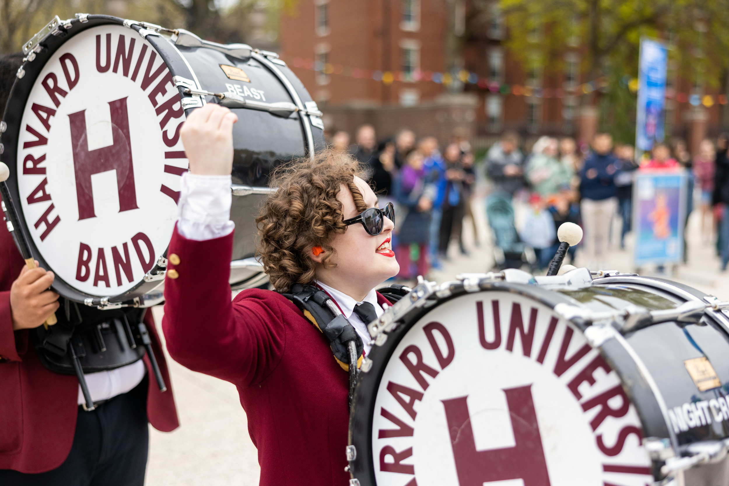 The Harvard University Band performs during the Arts First Festival.