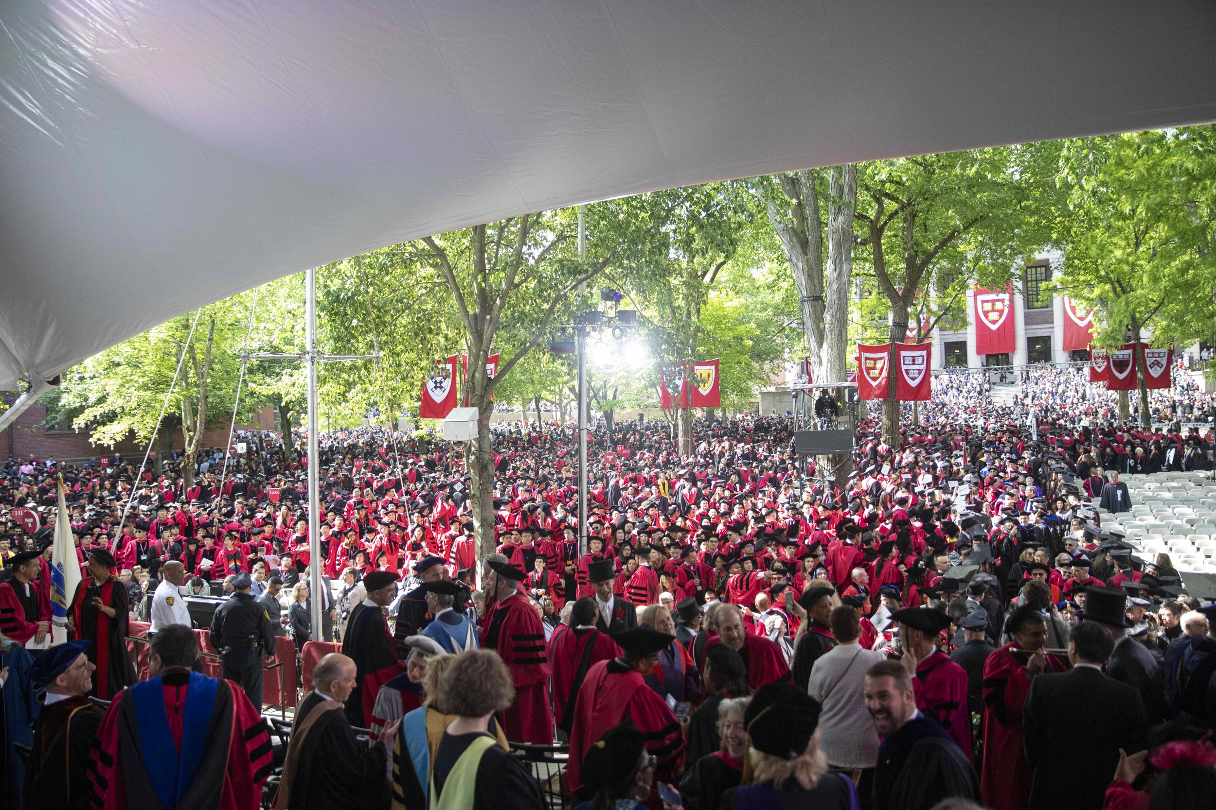 Aerial view of the Yard of Commencement.