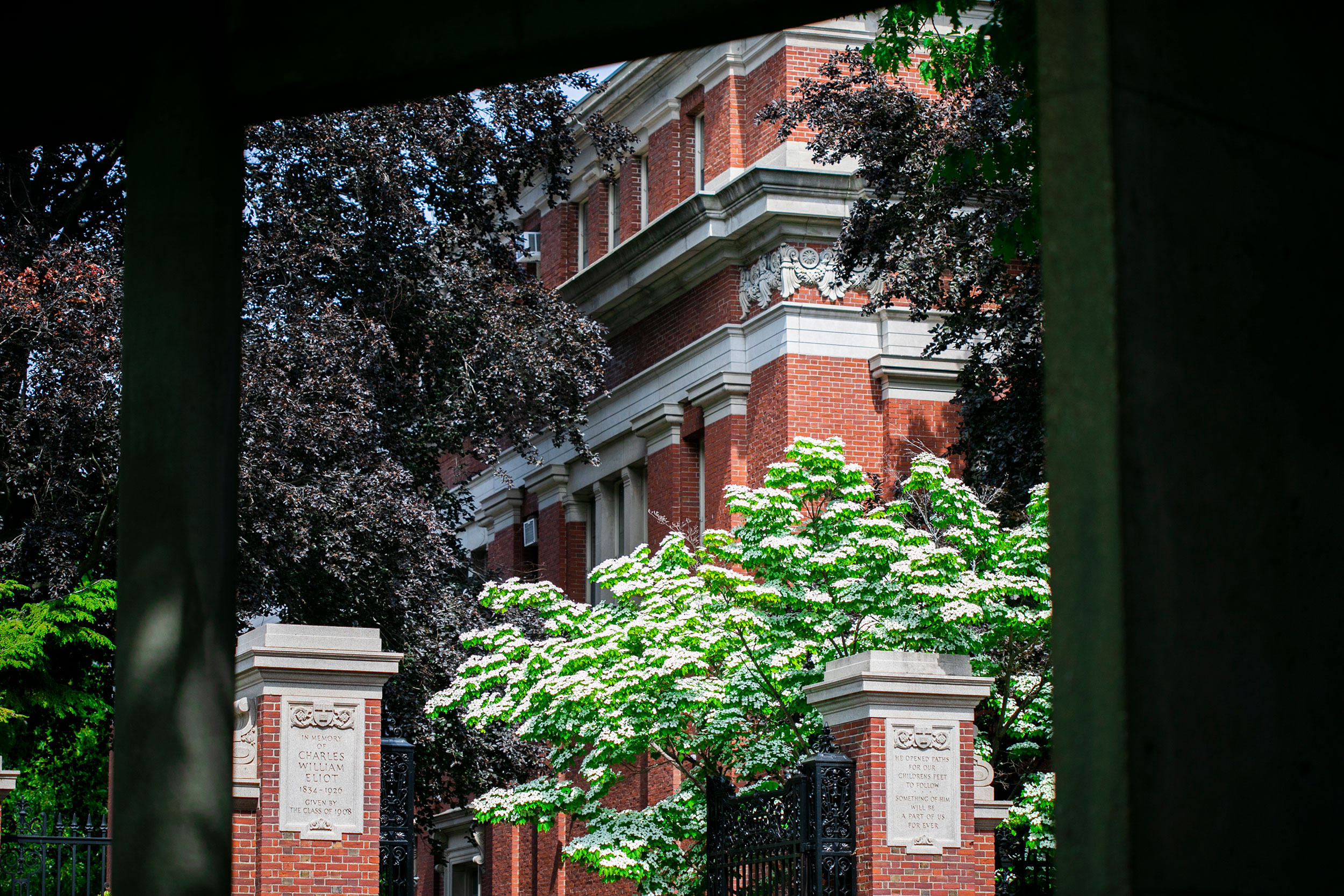 A gate along Quincy Street.