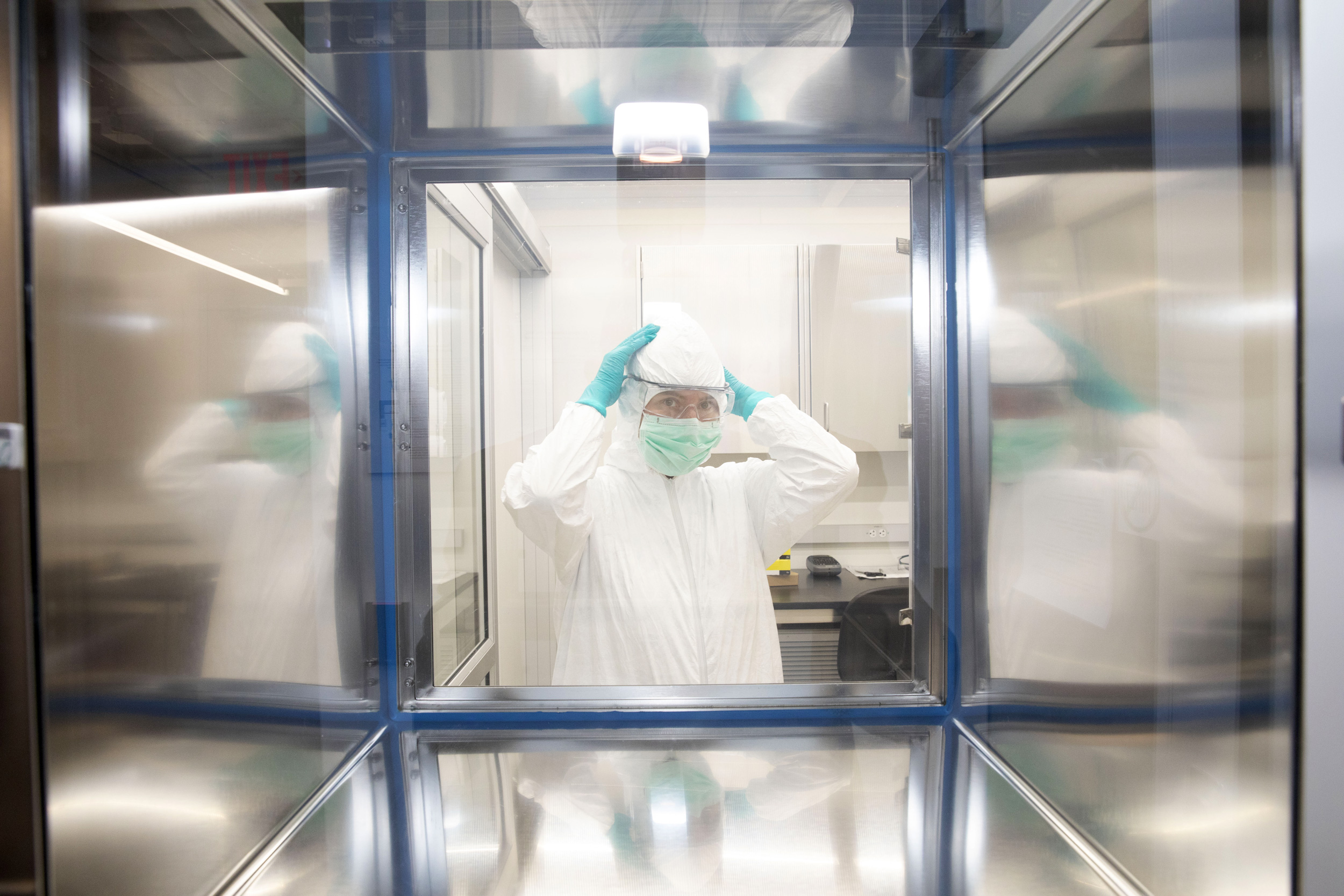 Christina (Tina) Warinner extracts proteins and looks at dental calculus samples.