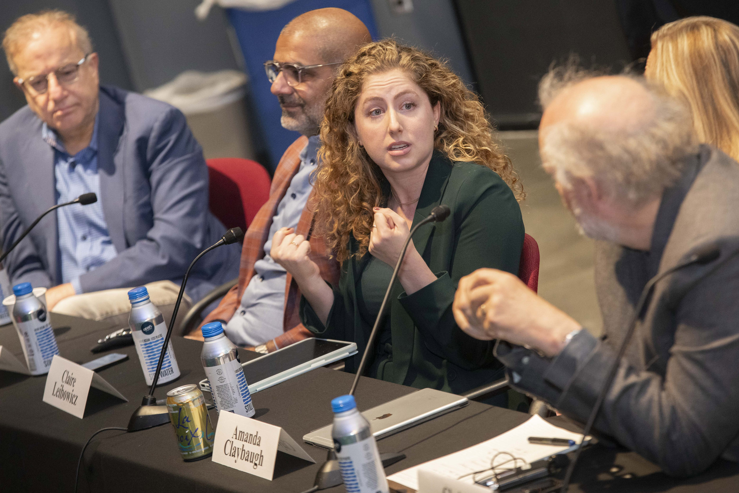 Claire Leibowicz speaks during panel “Harnessing Generative Artificial Intelligence for Learning, Teaching, and Working.”