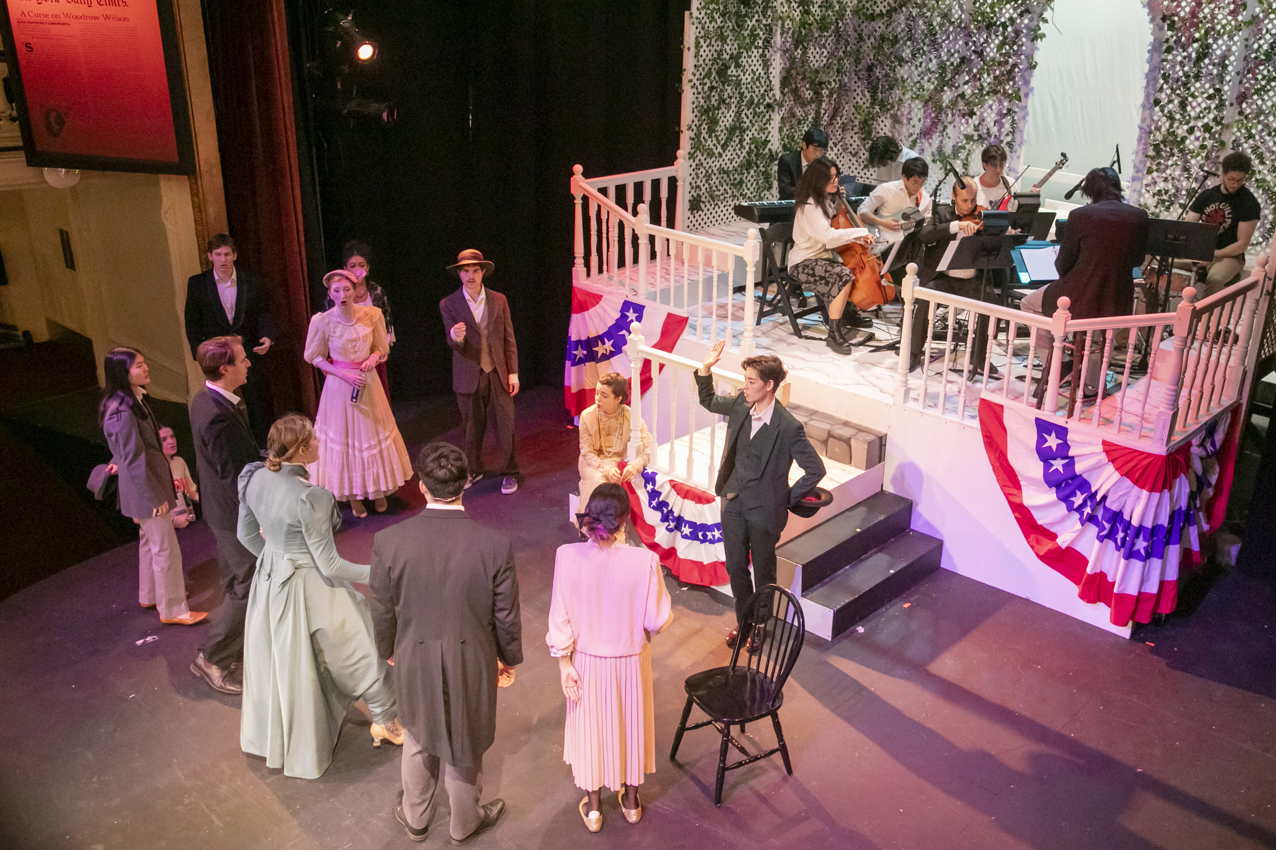 White House Princess play onstage.