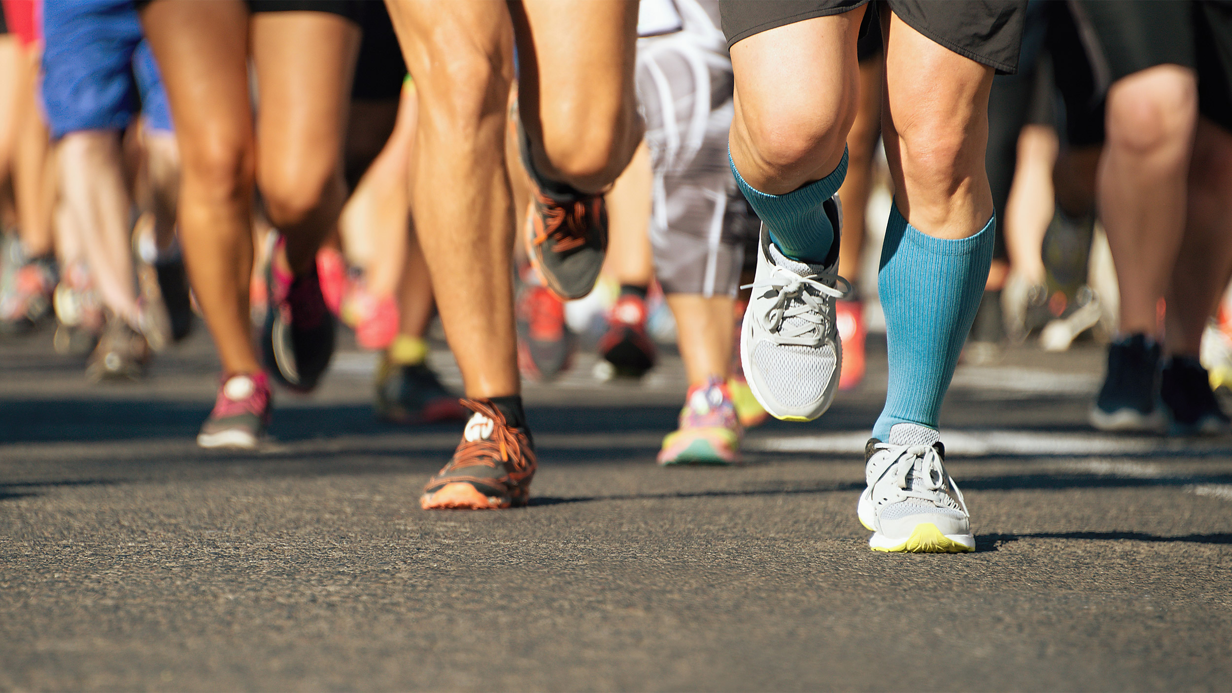 People running.