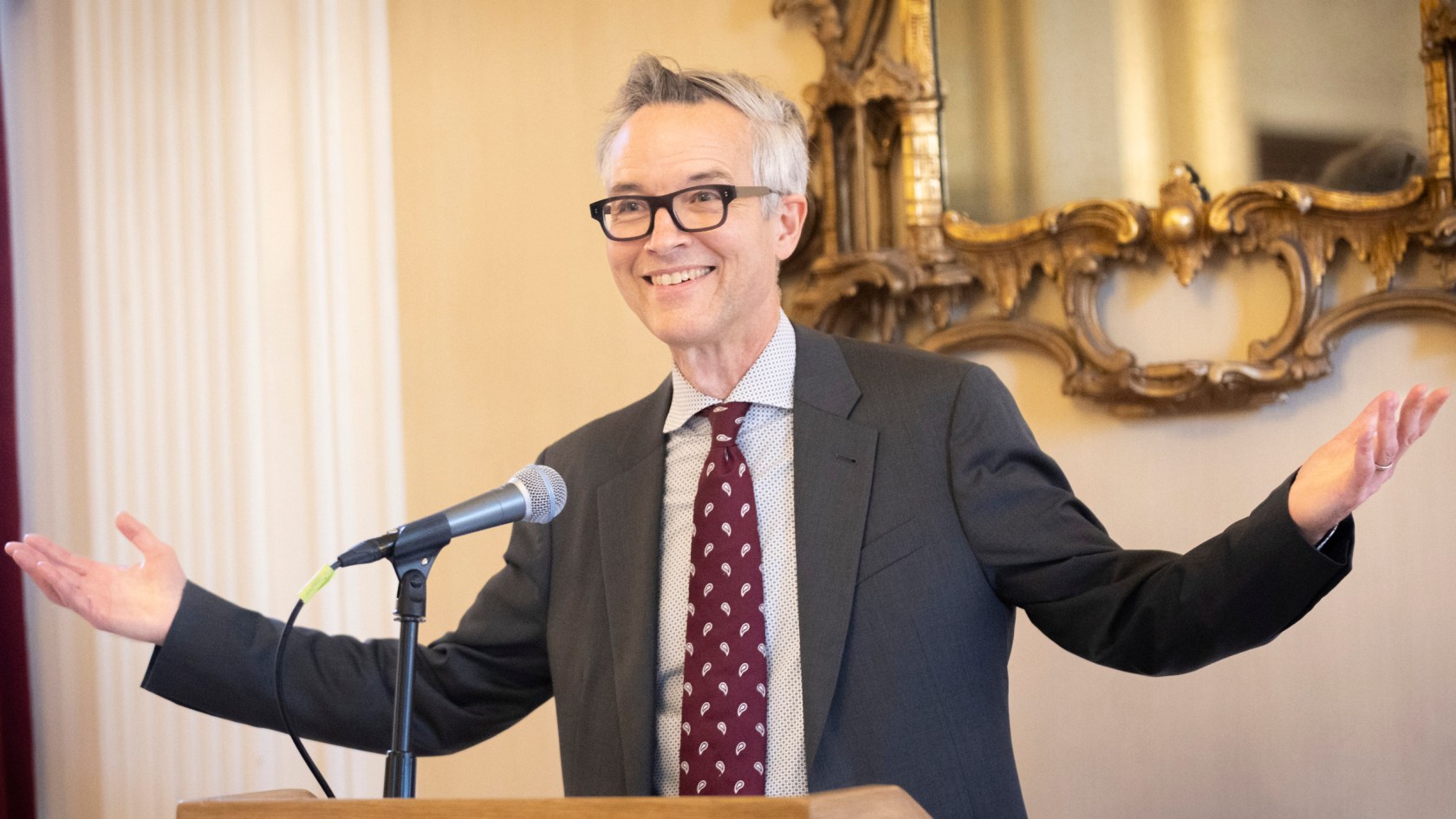 Robin Kelsey (pictured) speaking during the event. 