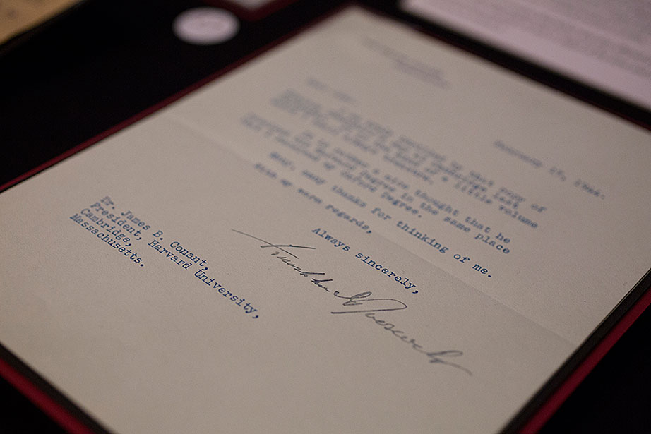 A letter from Franklin D. Roosevelt to Harvard President James B. Conant