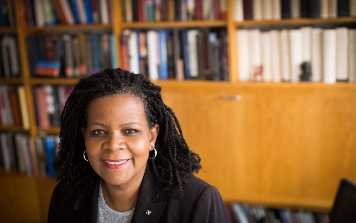 Annette Gordon-Reed in her office.