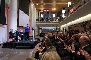 President Faust spoke of “the better world we enable through the realization of the ideals of public service and the common good within these walls”