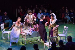 The cast of "Sense & Sensibility" rehearses.